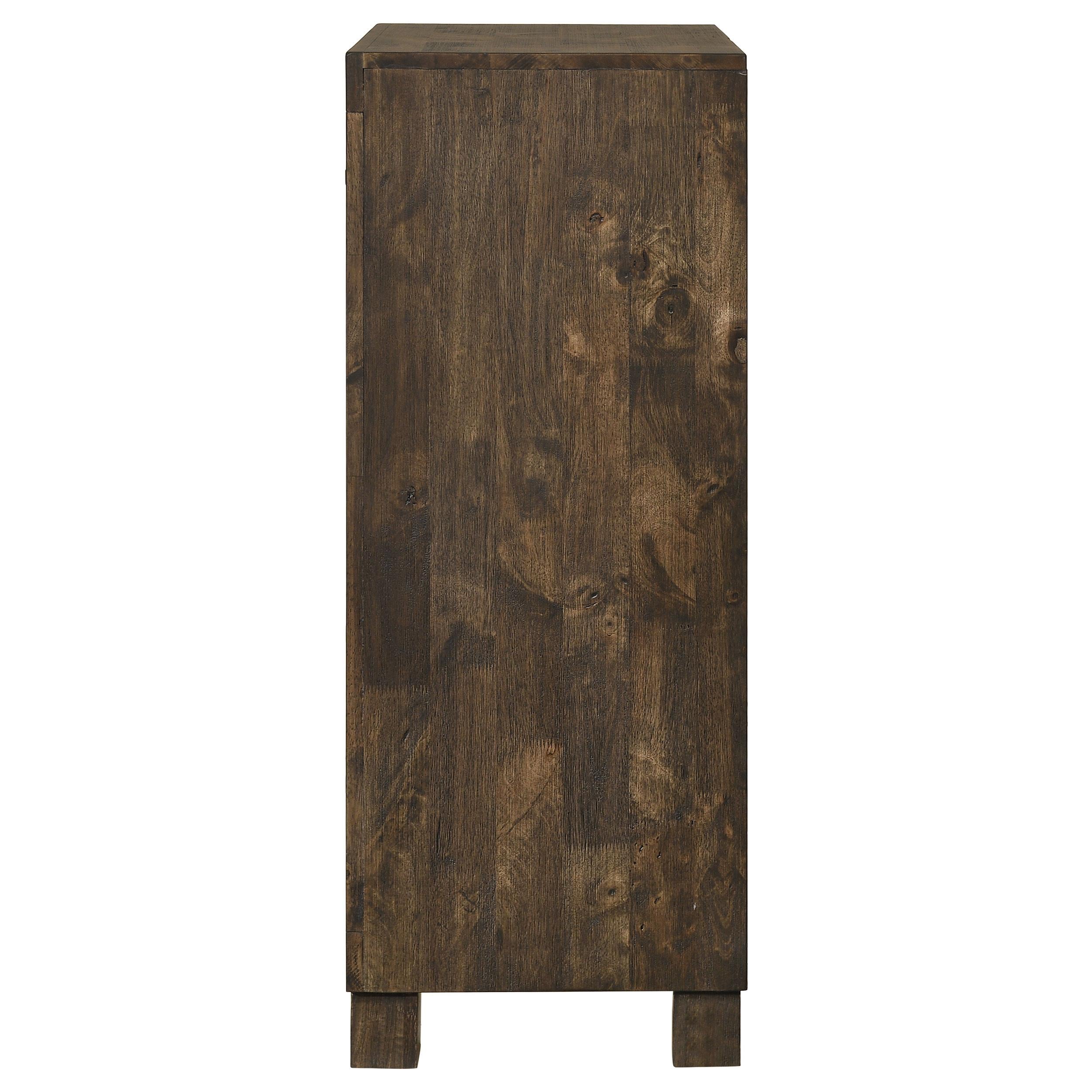  Coaster Furniture Woodmont 222635 5-Drawer Bedroom Chest - Rustic Golden Brown IMAGE 4