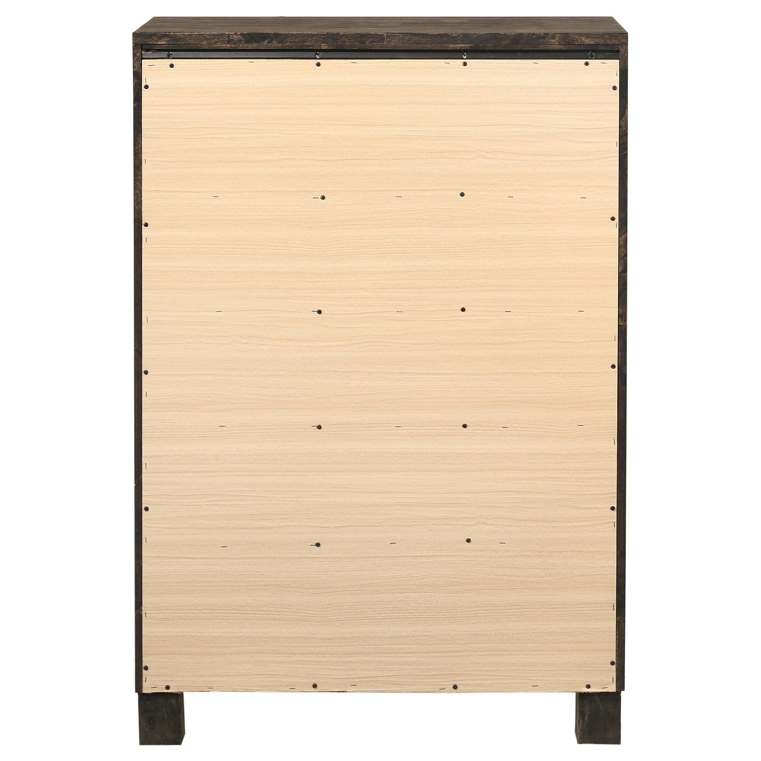  Coaster Furniture Woodmont 222635 5-Drawer Bedroom Chest - Rustic Golden Brown IMAGE 6