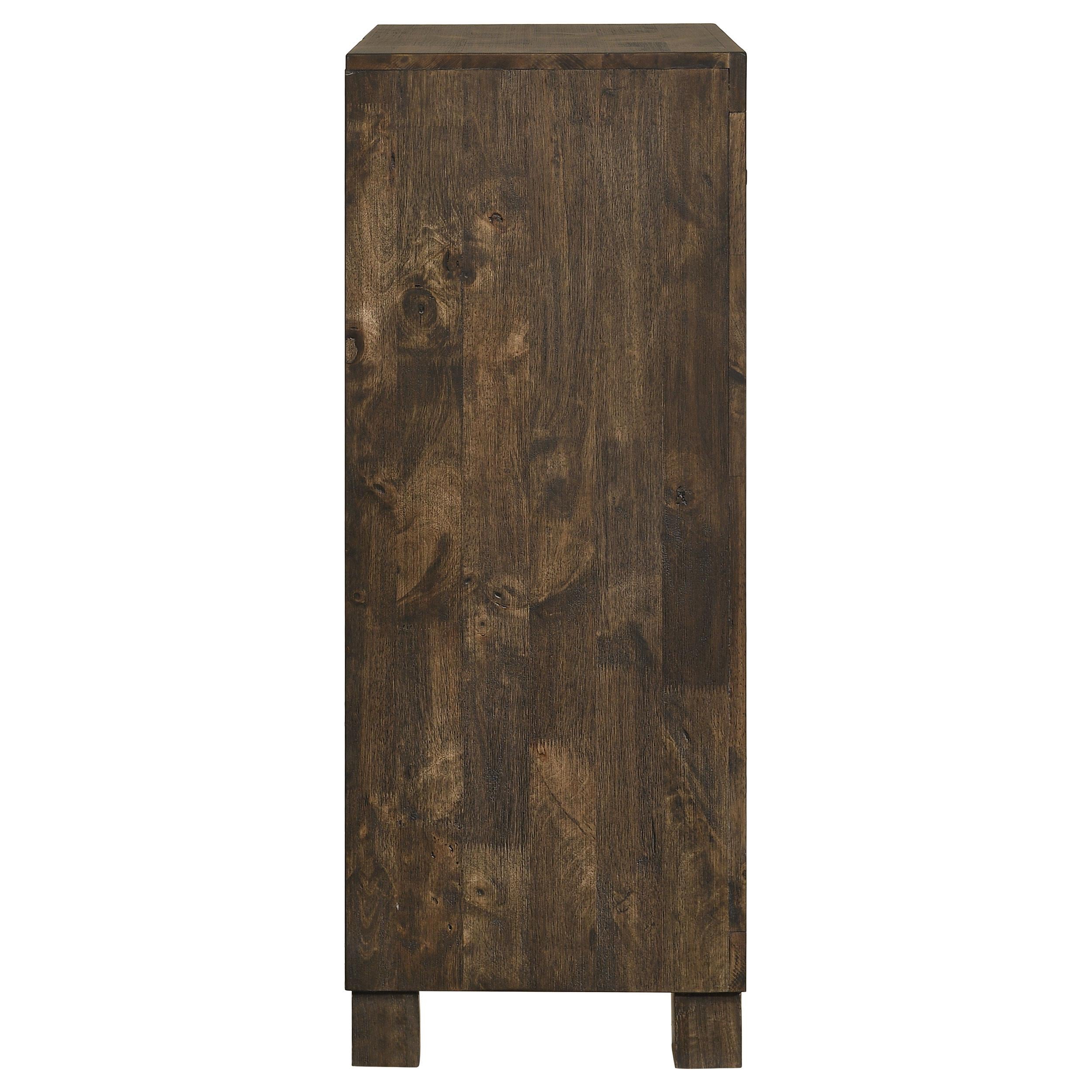  Coaster Furniture Woodmont 222635 5-Drawer Bedroom Chest - Rustic Golden Brown IMAGE 8