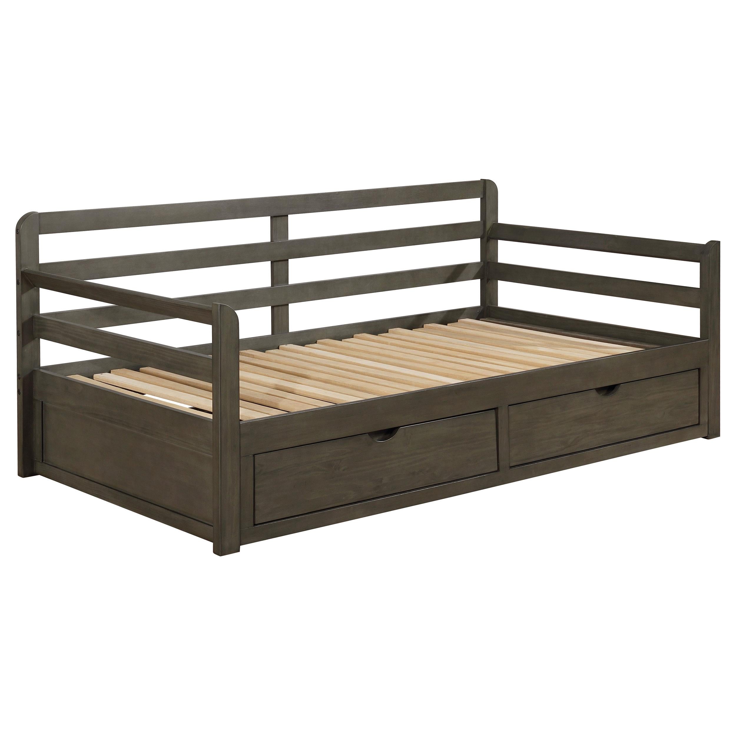  Coaster Furniture Sorrento 305706 2-Drawer Twin XL Daybed with Extension Trundle - Grey IMAGE 1