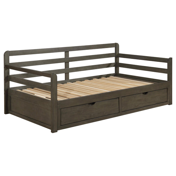 Coaster Furniture Sorrento 305706 2-Drawer Twin XL Daybed with Extension Trundle - Grey