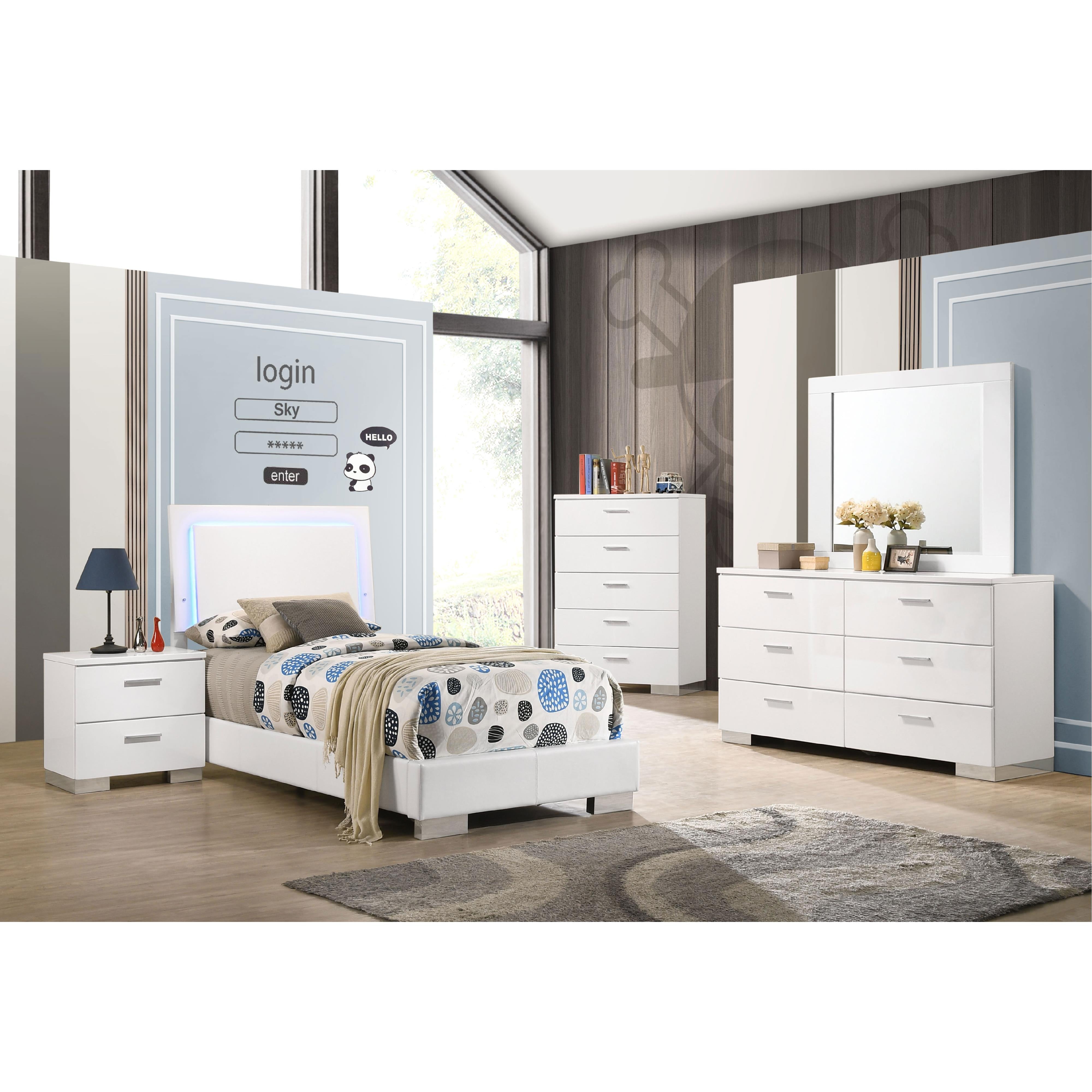  Size_Twin --  Coaster Furniture Felicity Panel Bed IMAGE 12
