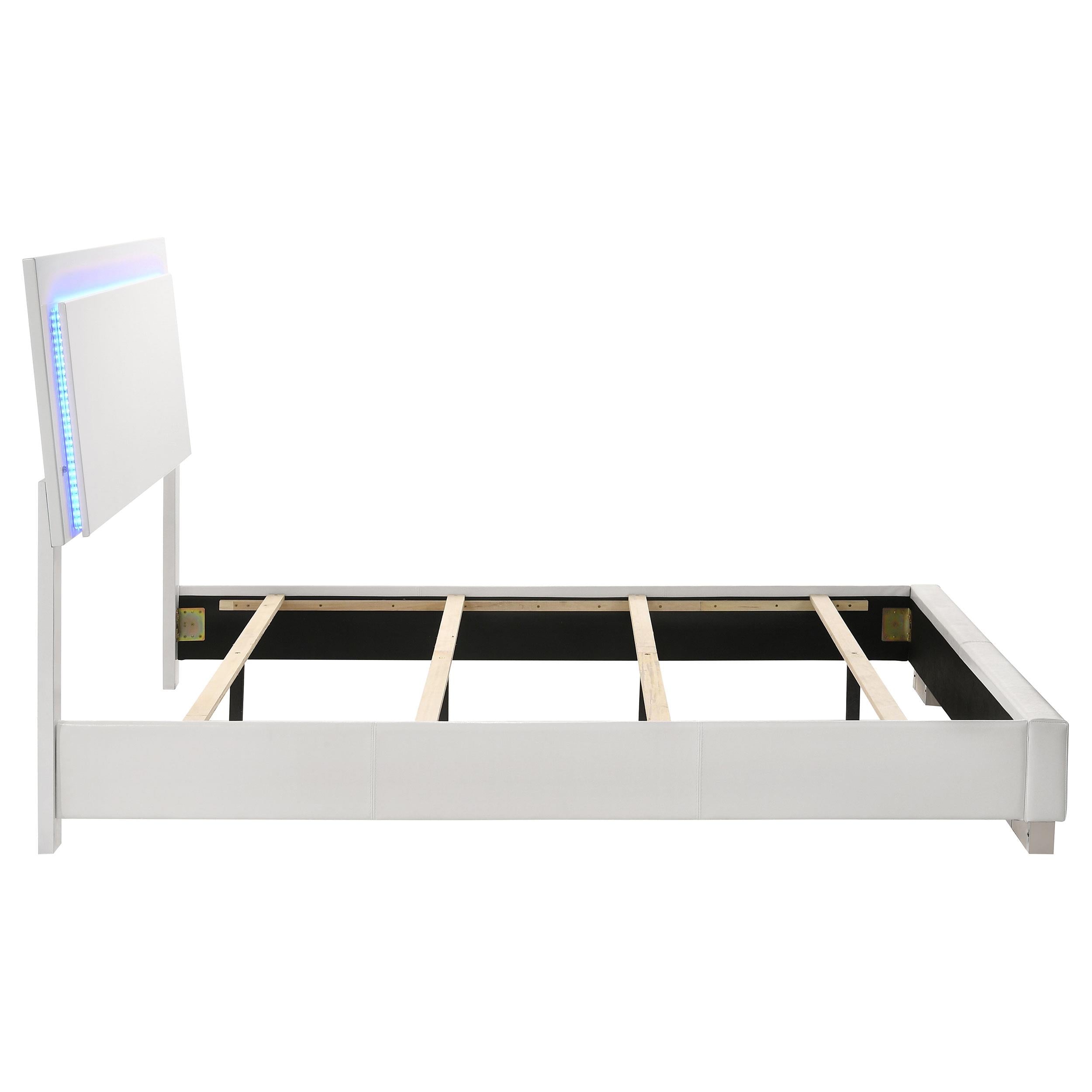  Size_Full --  Felicity 203500F Wood Full LED Panel Bed - White High Gloss IMAGE 10