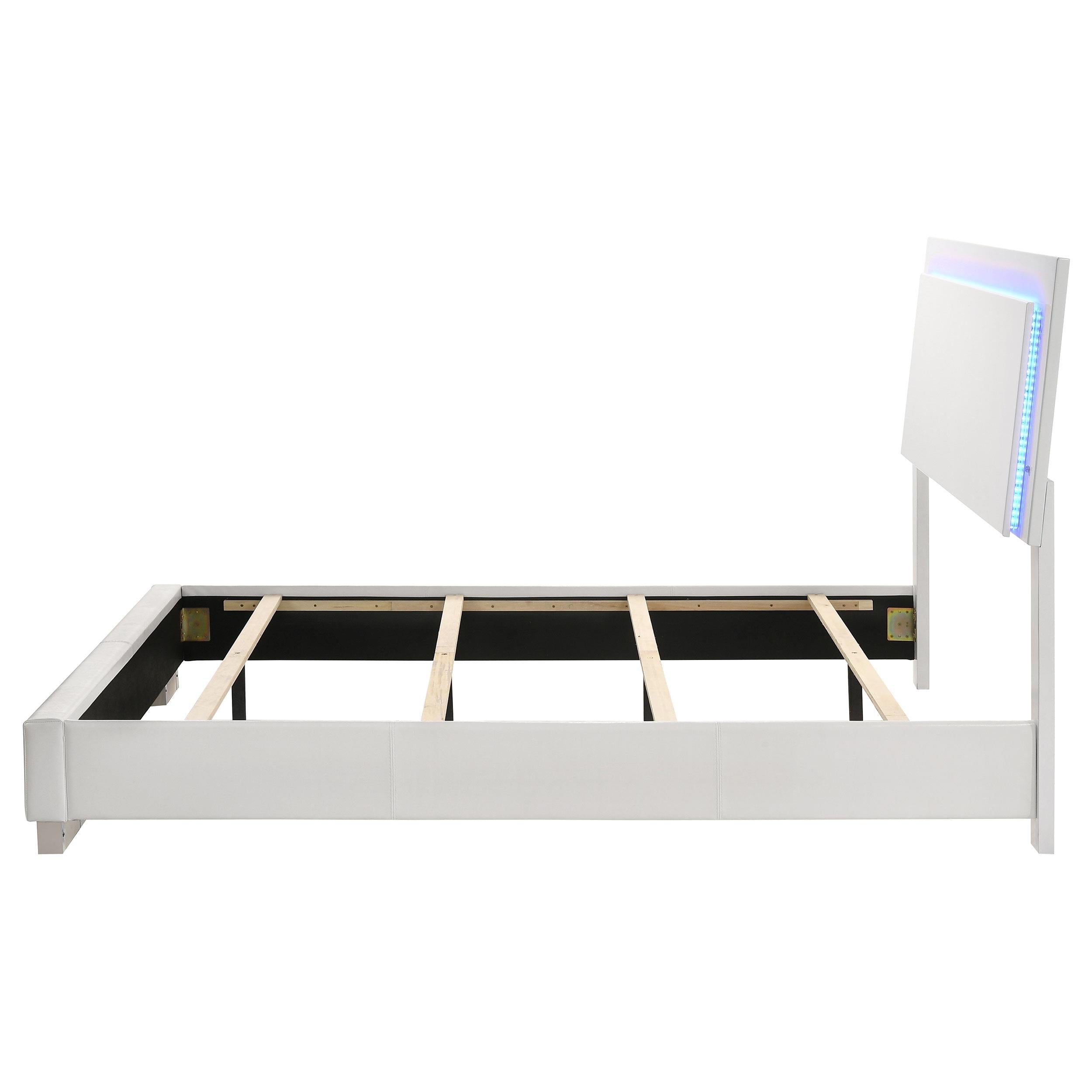  Size_Full --  Felicity 203500F Wood Full LED Panel Bed - White High Gloss IMAGE 6