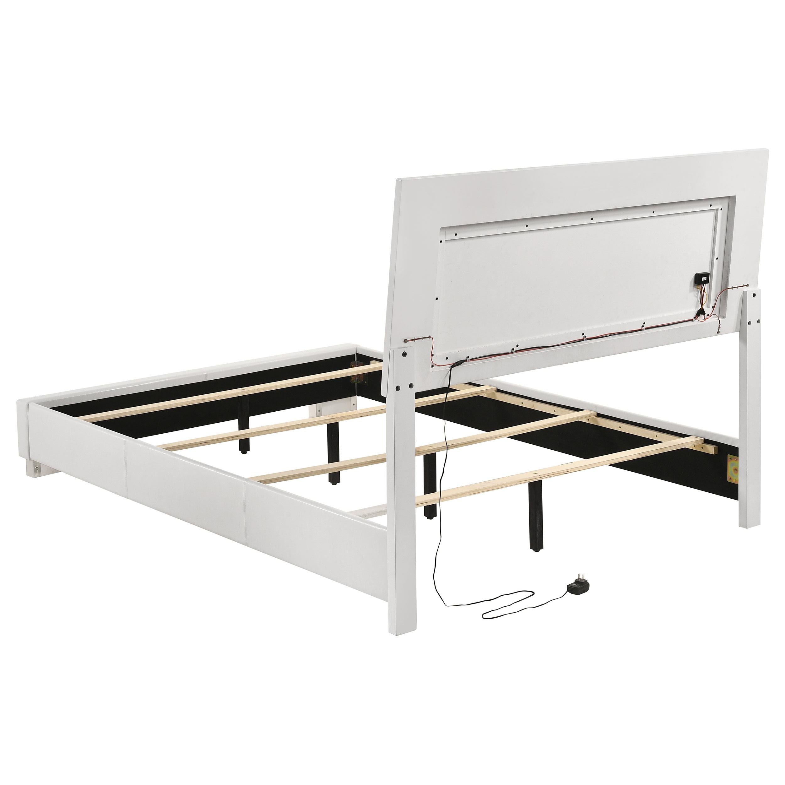  Size_Full --  Felicity 203500F Wood Full LED Panel Bed - White High Gloss IMAGE 7