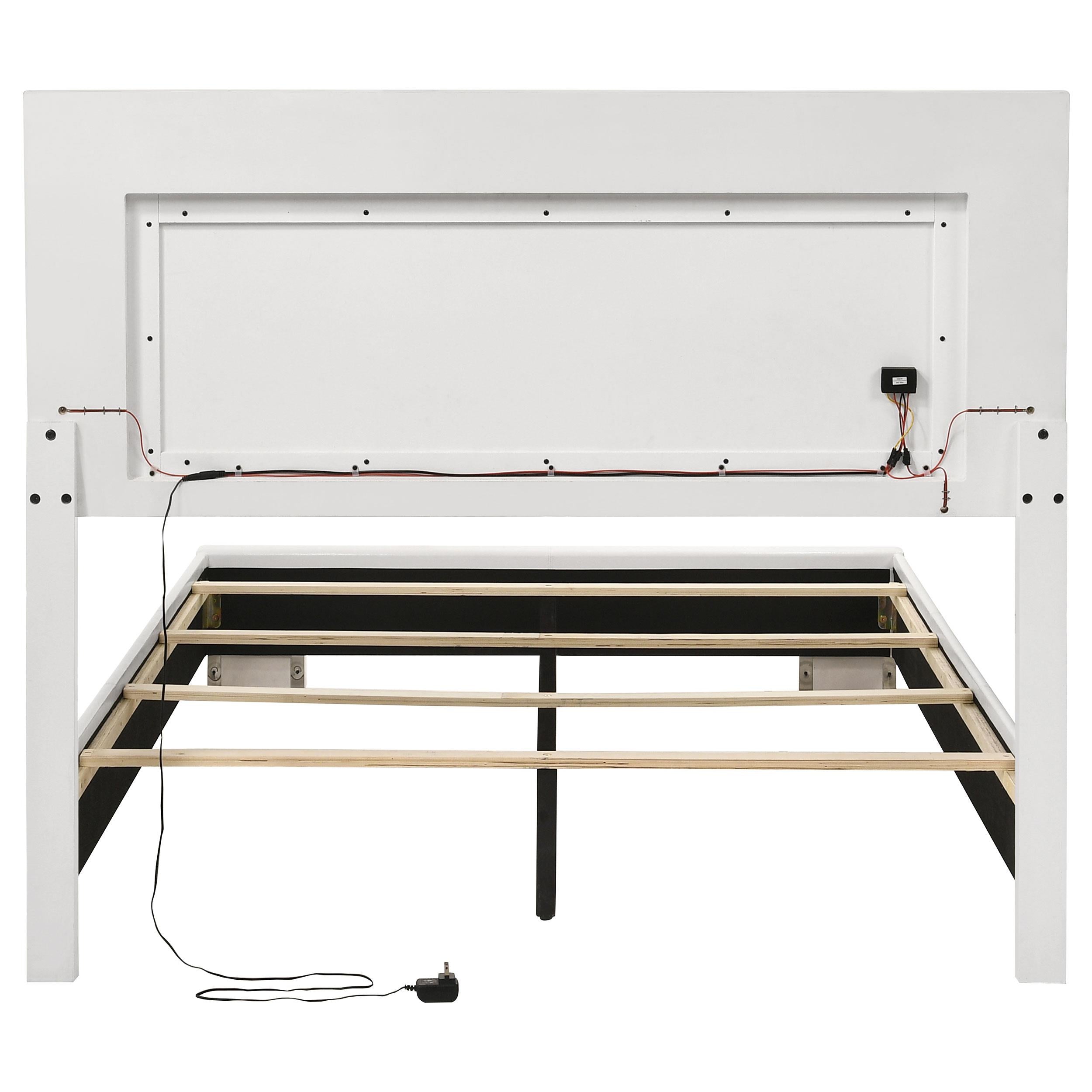  Size_Full --  Felicity 203500F Wood Full LED Panel Bed - White High Gloss IMAGE 8