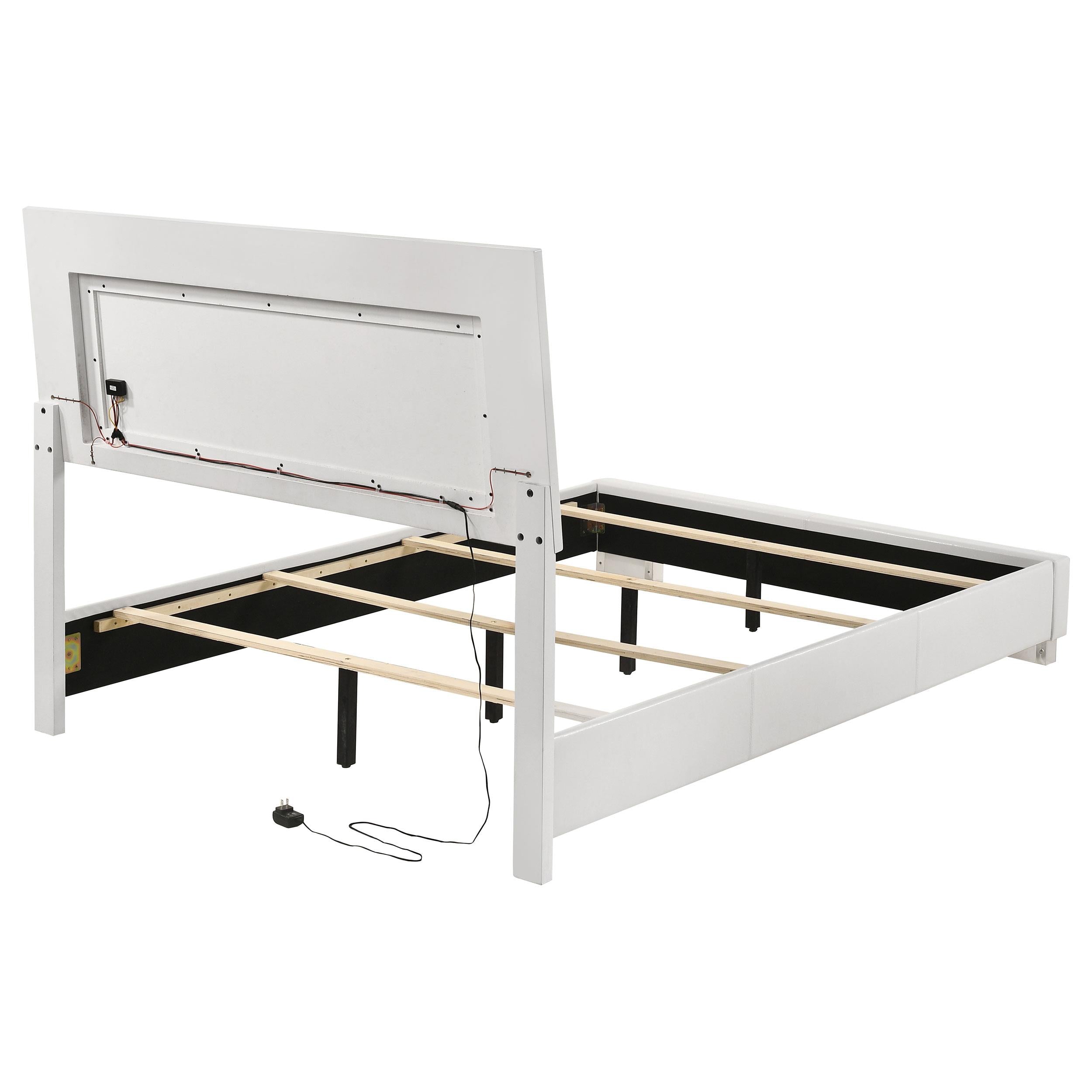  Size_Full --  Felicity 203500F Wood Full LED Panel Bed - White High Gloss IMAGE 9