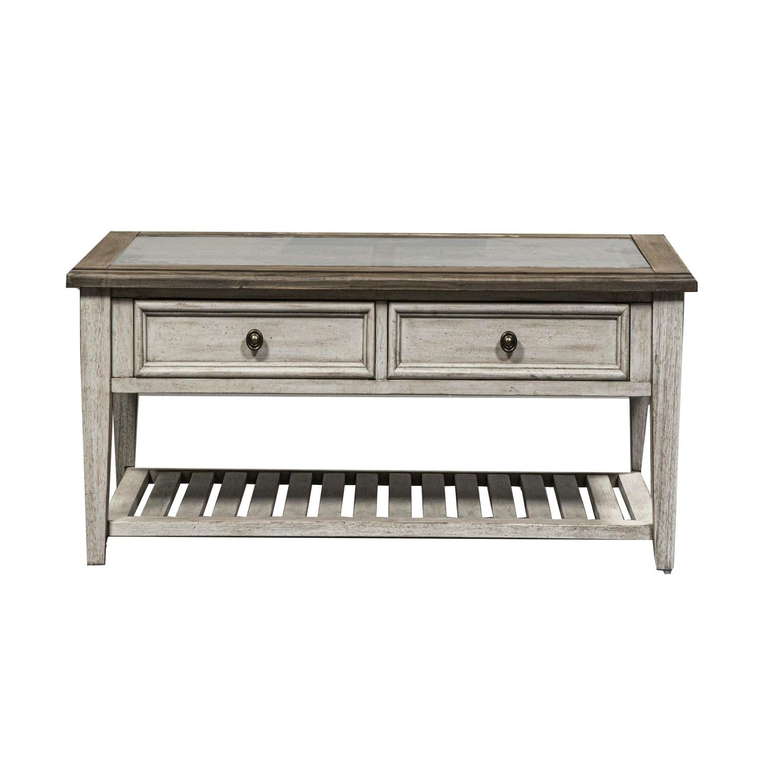  Liberty Furniture Industries Inc. Heartland 824-OT1010 Rect Ceiling Tile Cocktail Table IMAGE 1