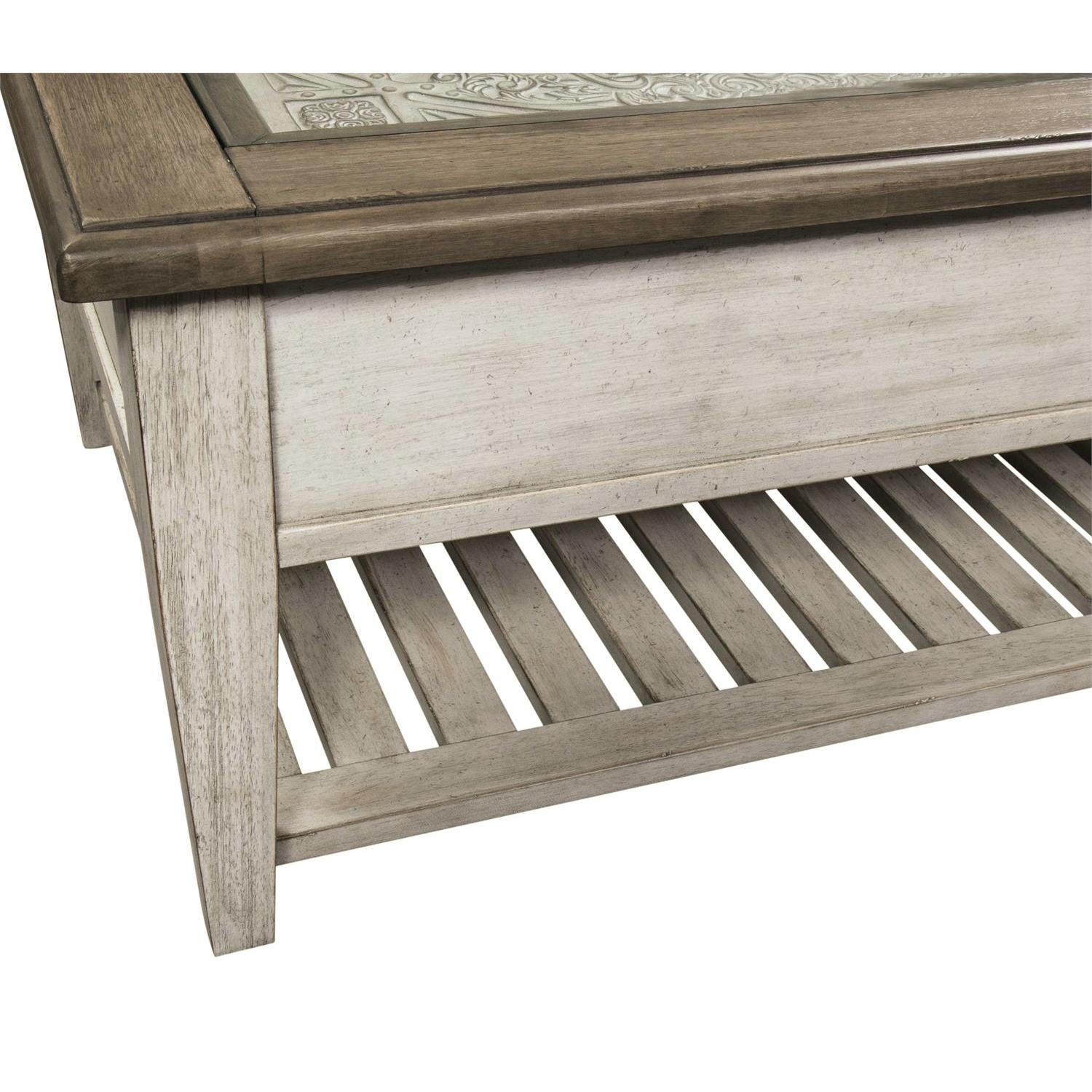  Liberty Furniture Industries Inc. Heartland 824-OT1010 Rect Ceiling Tile Cocktail Table IMAGE 4