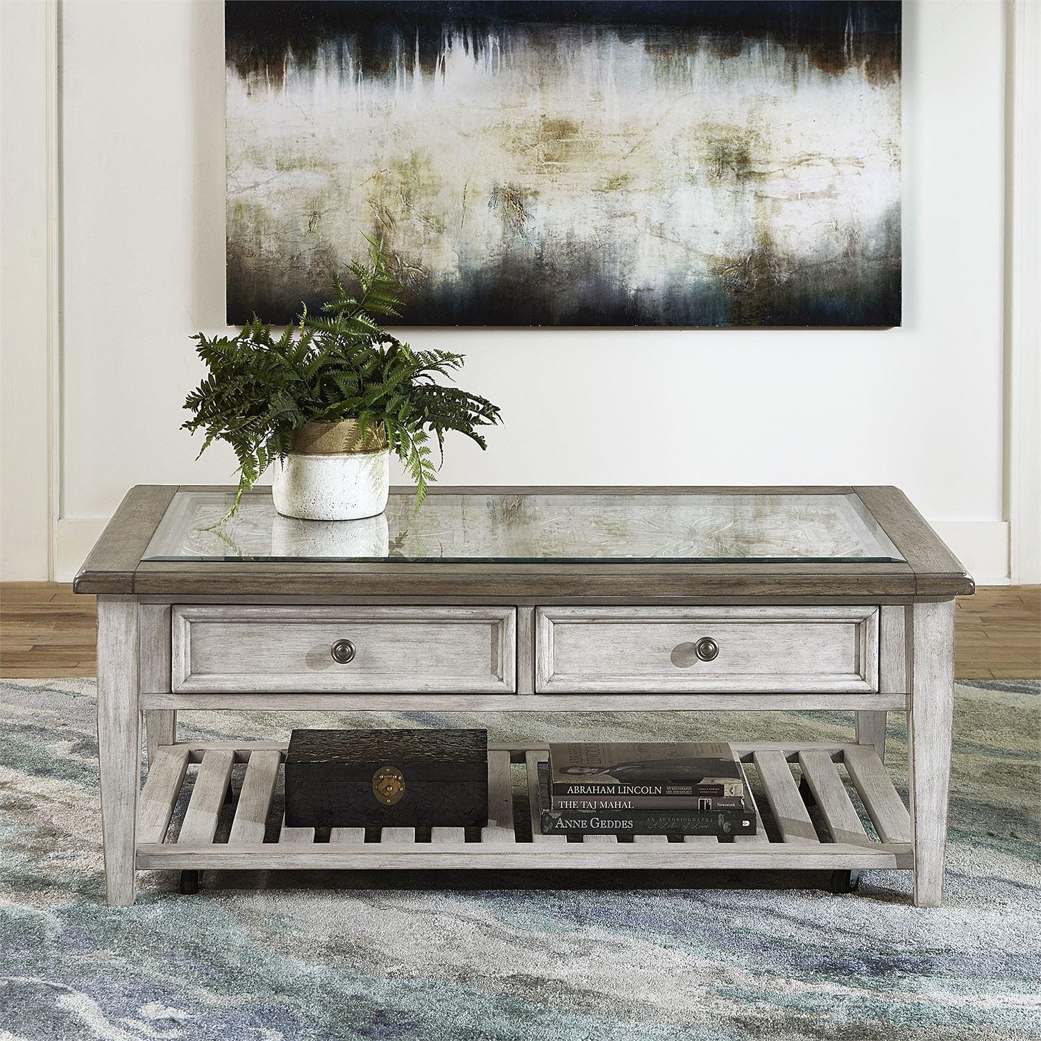  Liberty Furniture Industries Inc. Heartland 824-OT1010 Rect Ceiling Tile Cocktail Table IMAGE 9