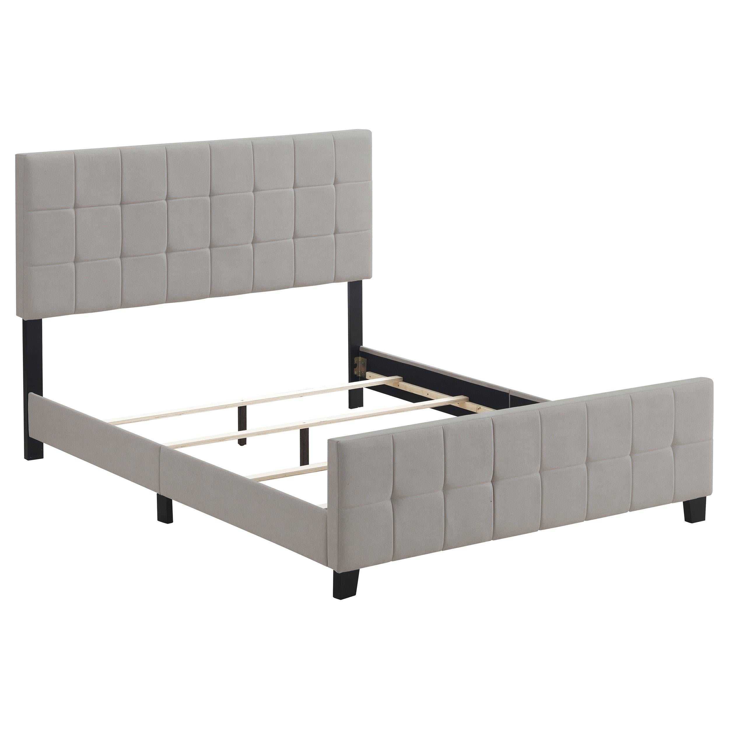  Size_King --  Fairfield 305952KE Upholstered Eastern King Panel Bed - Beige IMAGE 1