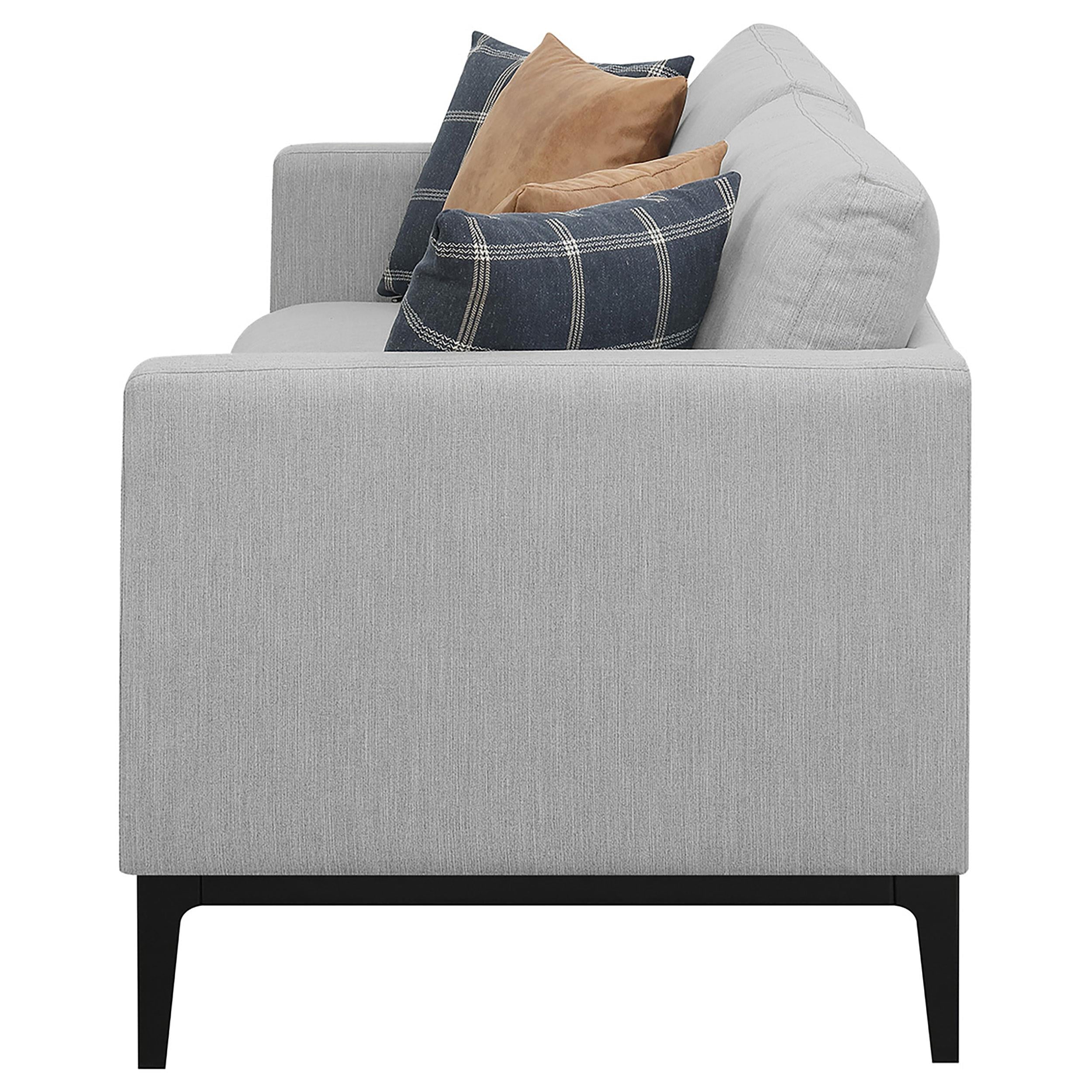  Coaster Furniture Apperson 508681 Upholstered Track Arm Sofa - Light Grey IMAGE 4