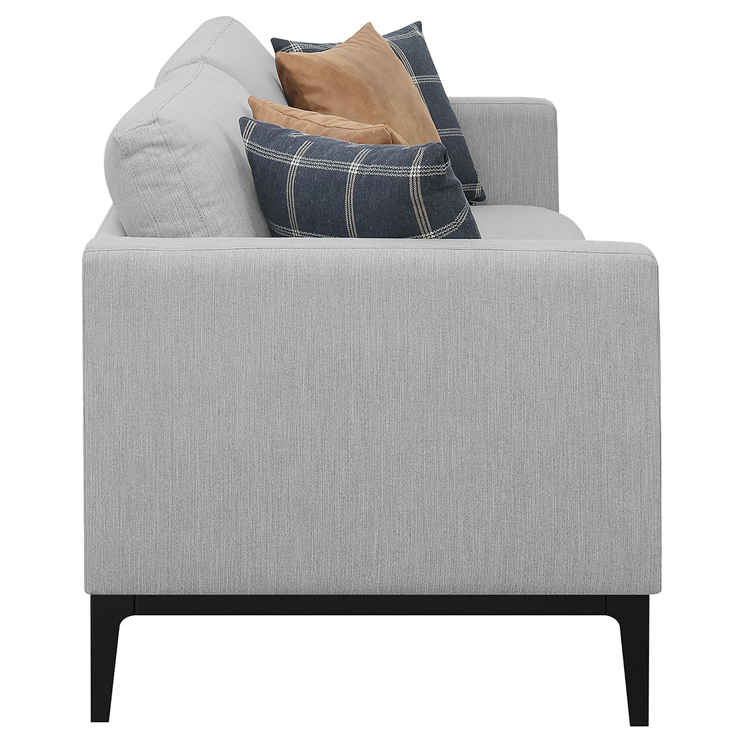  Coaster Furniture Apperson 508681 Upholstered Track Arm Sofa - Light Grey IMAGE 8
