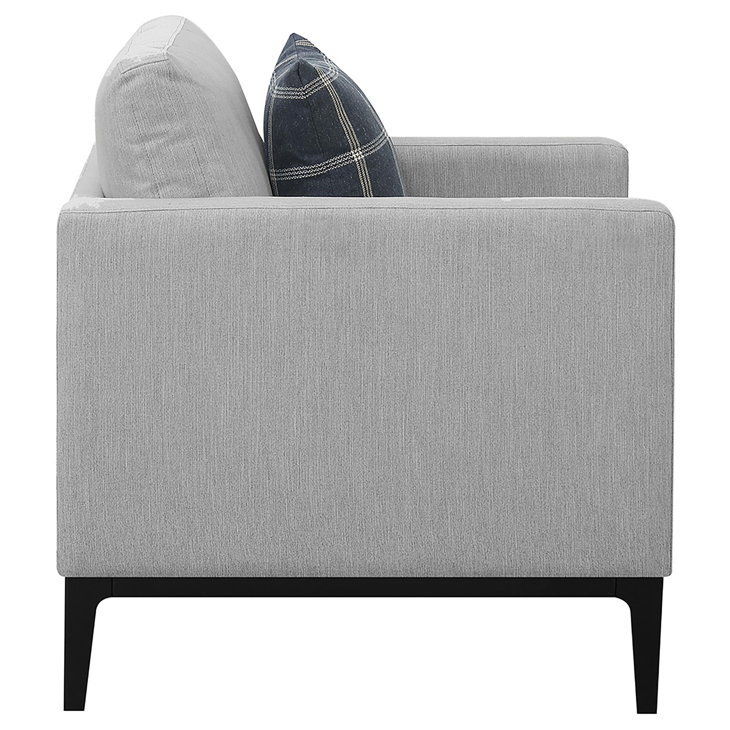  Coaster Furniture Apperson 508683 Upholstered Track Arm Accent Chair - Light Grey IMAGE 9