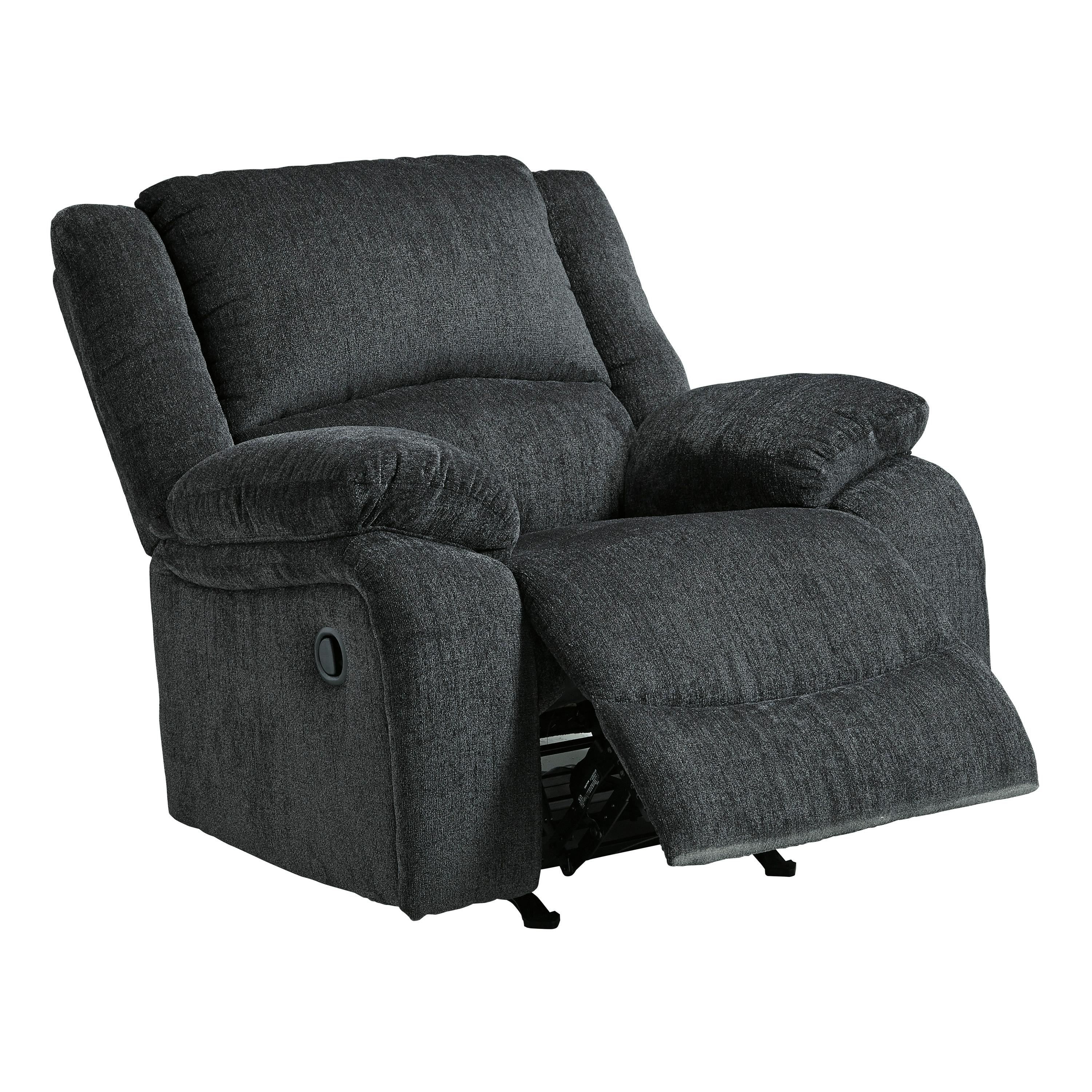  Motion Type_Manual --  Signature Design by Ashley Draycoll Rocker Fabric Recliner IMAGE 2
