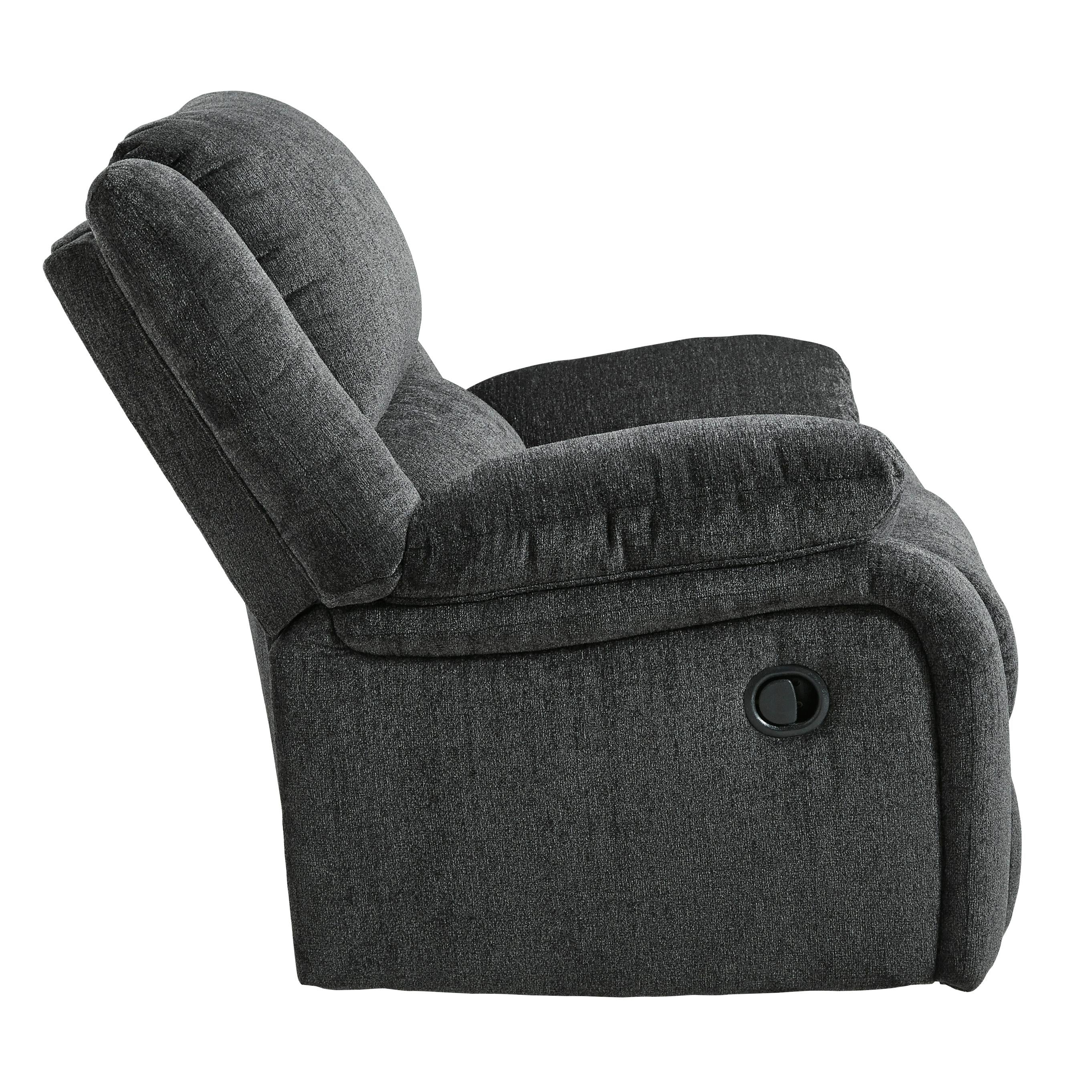  Motion Type_Manual --  Signature Design by Ashley Draycoll Rocker Fabric Recliner IMAGE 5