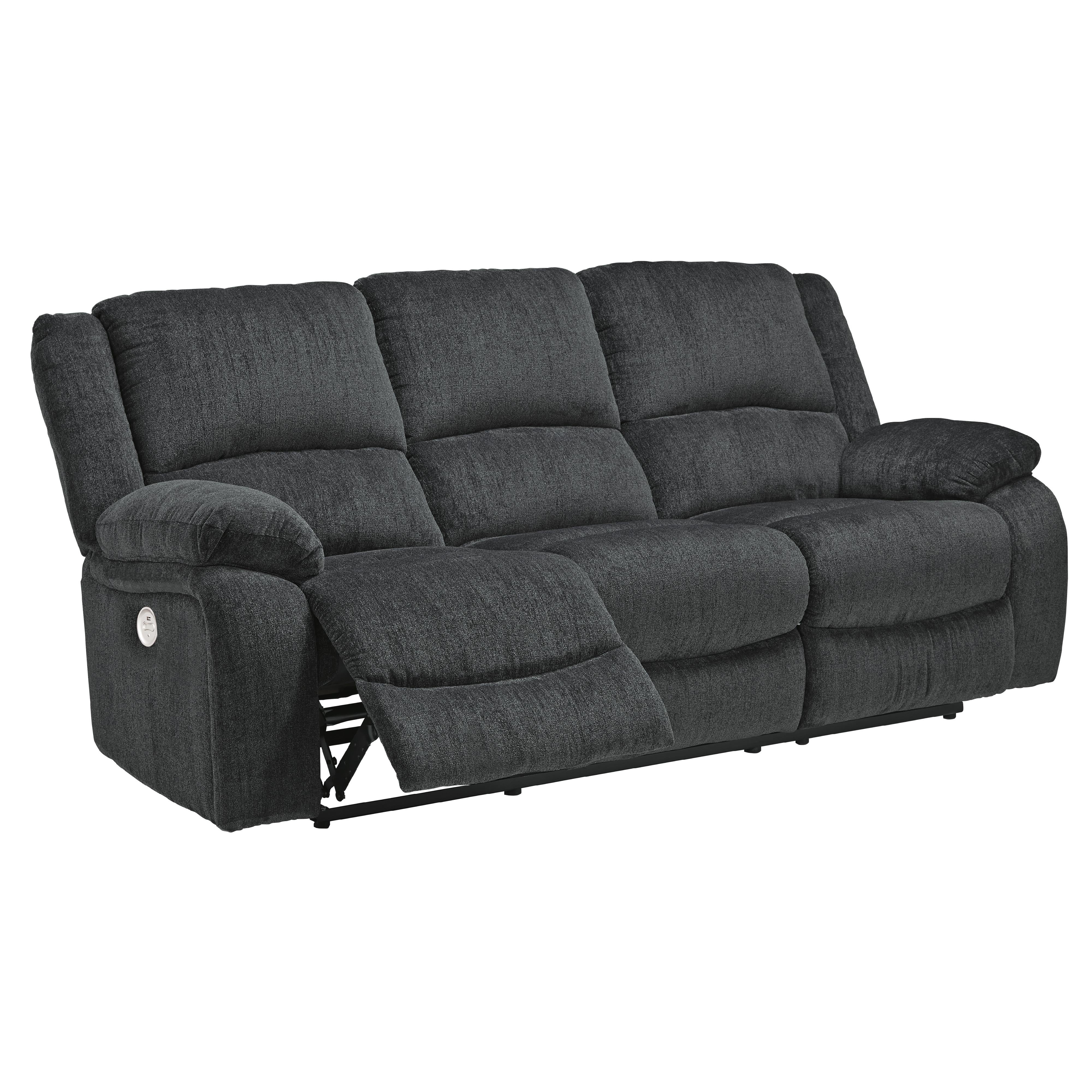  Motion Type_Power Recline --  Signature Design by Ashley Draycoll Reclining Fabric Sofa IMAGE 2