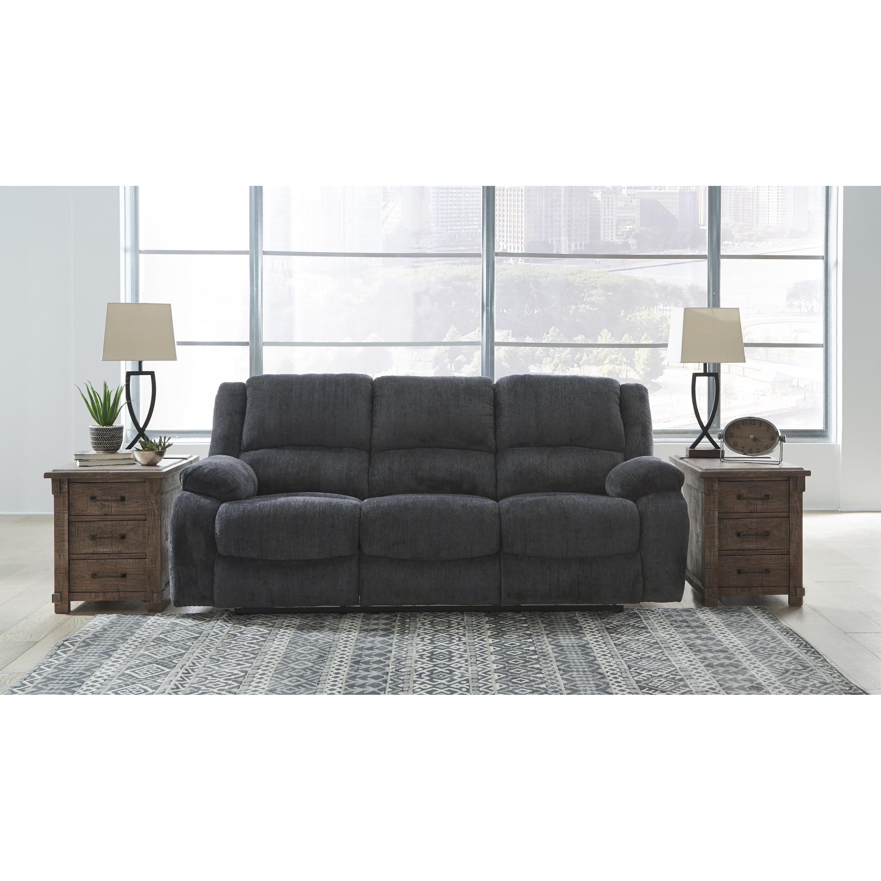  Motion Type_Power Recline --  Signature Design by Ashley Draycoll Reclining Fabric Sofa IMAGE 4