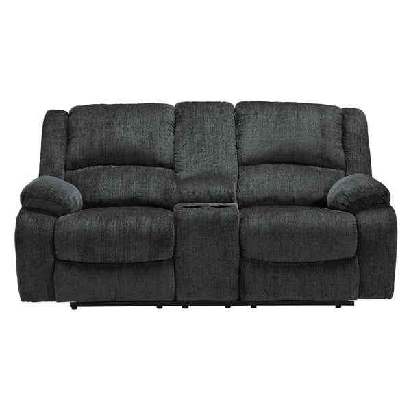 Signature Design by Ashley Draycoll Reclining Fabric Loveseat with Console