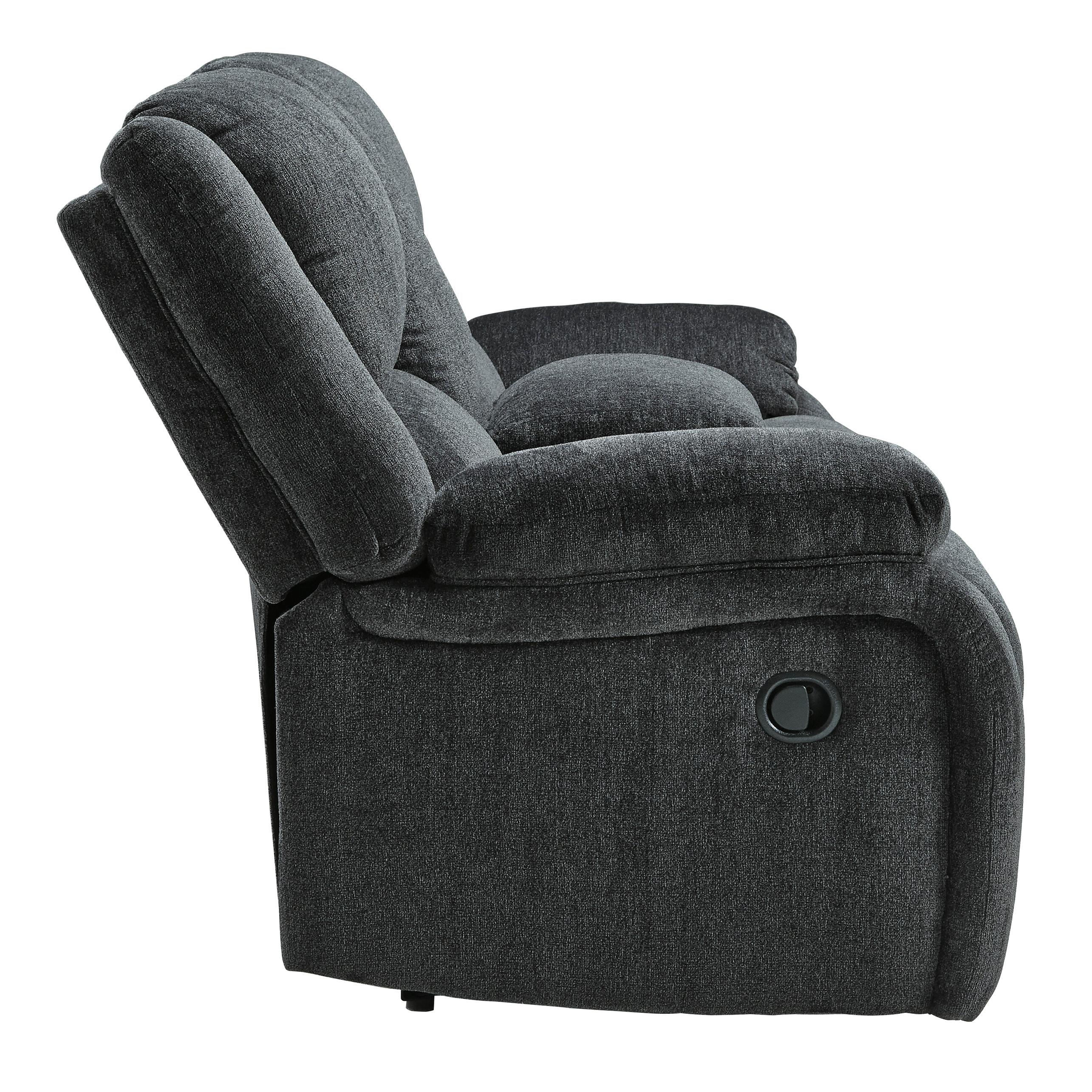  Motion Type_Reclining --  Signature Design by Ashley Draycoll Reclining Fabric Loveseat with Console IMAGE 4