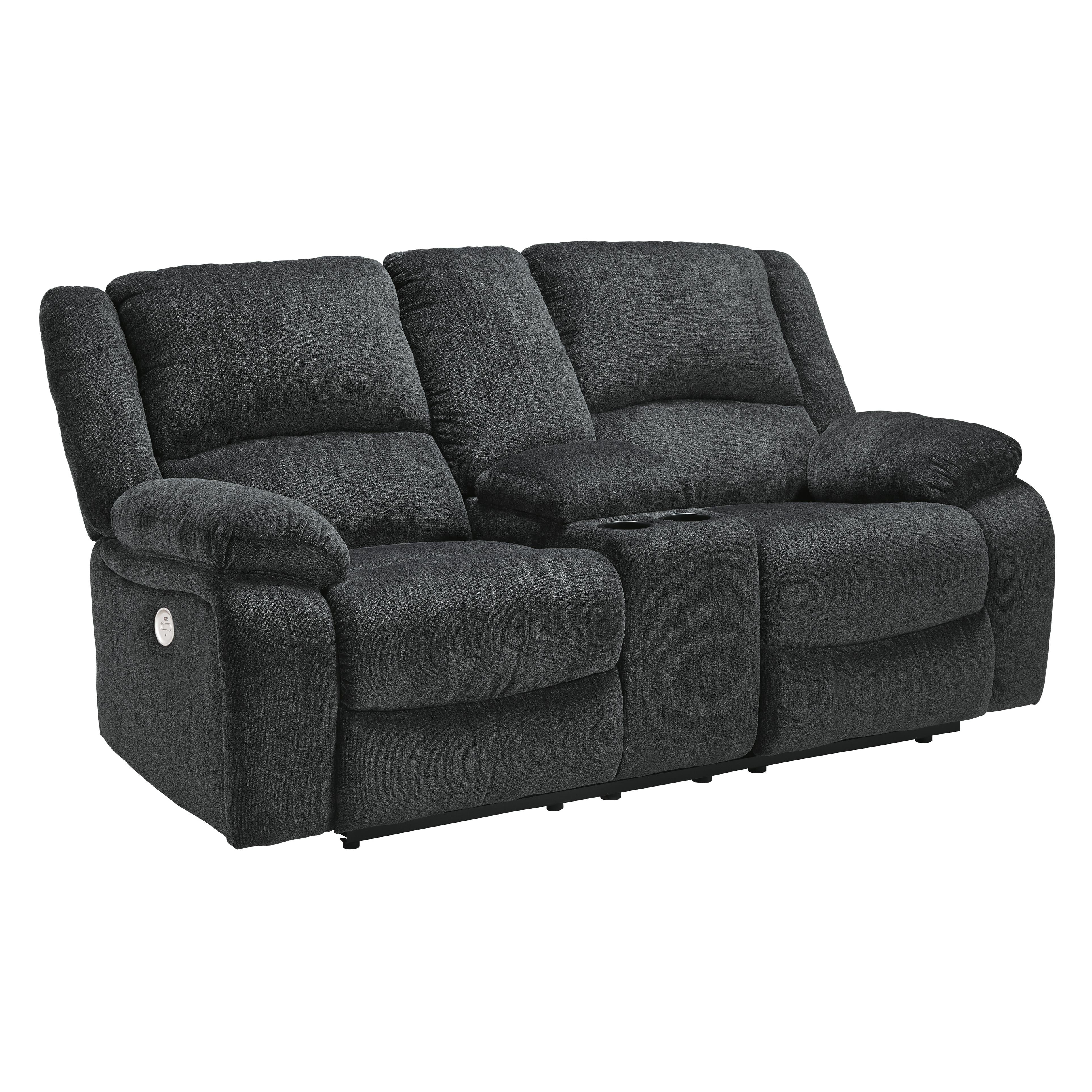  Motion Type_Power Recline --  Draycoll 7650496 Double Reclining Power Loveseat with Console IMAGE 1