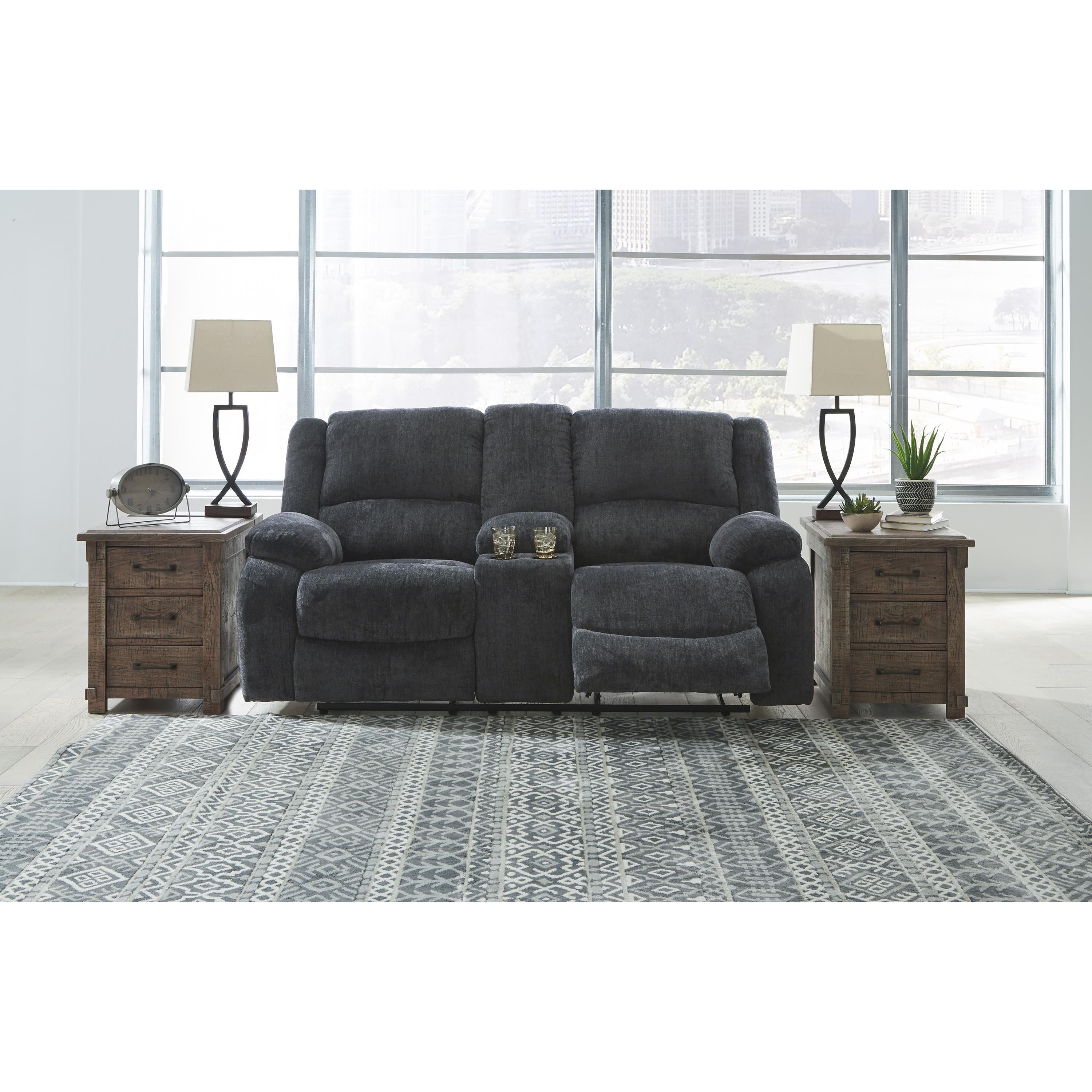  Motion Type_Power Recline --  Draycoll 7650496 Double Reclining Power Loveseat with Console IMAGE 4