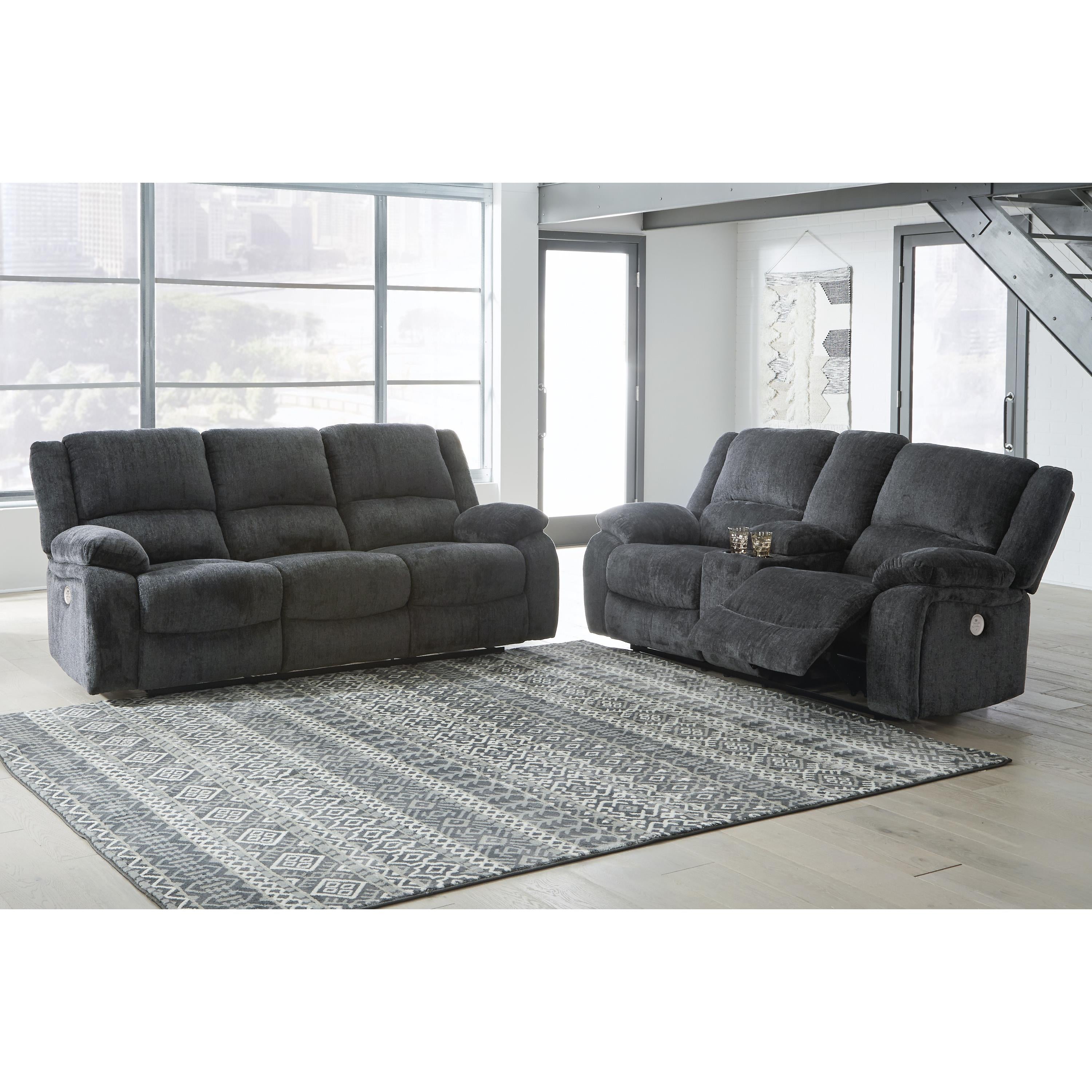  Motion Type_Power Recline --  Draycoll 7650496 Double Reclining Power Loveseat with Console IMAGE 6