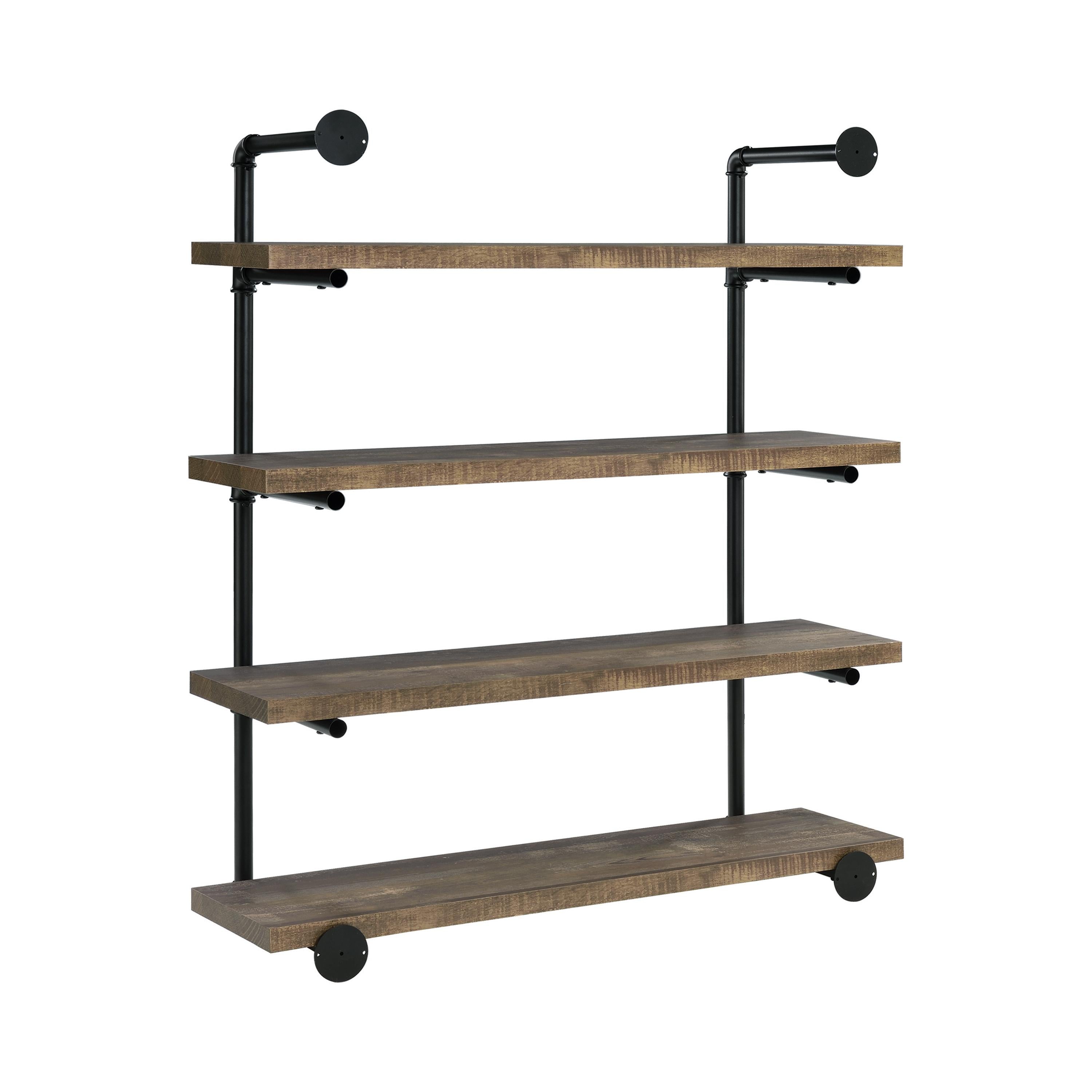 Coaster Furniture Elmcrest 804417 39-inch 4-shelf Wall Bookshelf - Rustic Oak IMAGE 5
