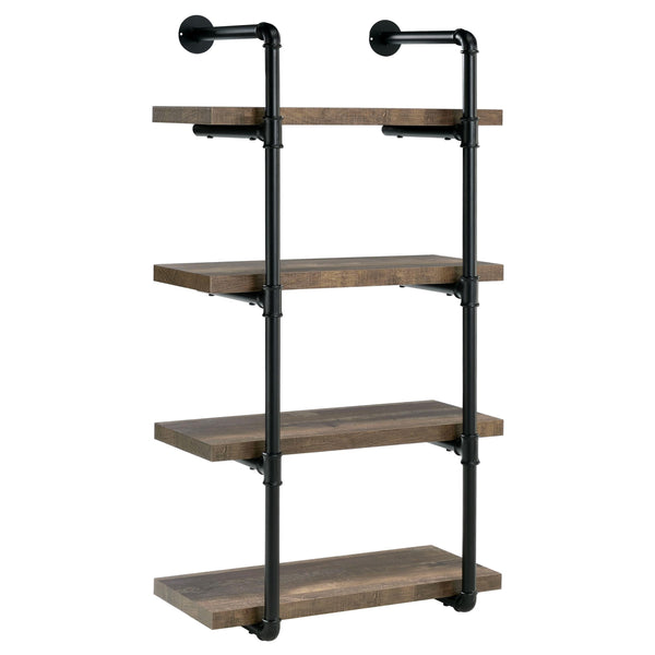Coaster Furniture Elmcrest 804426 24-inch 4-shelf Wall Bookshelf - Rustic Oak
