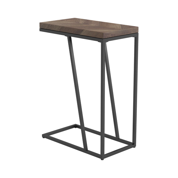 Coaster Furniture Sergio 931147 Engineered Wood C-Shaped Side Table - Rustic Tobacco