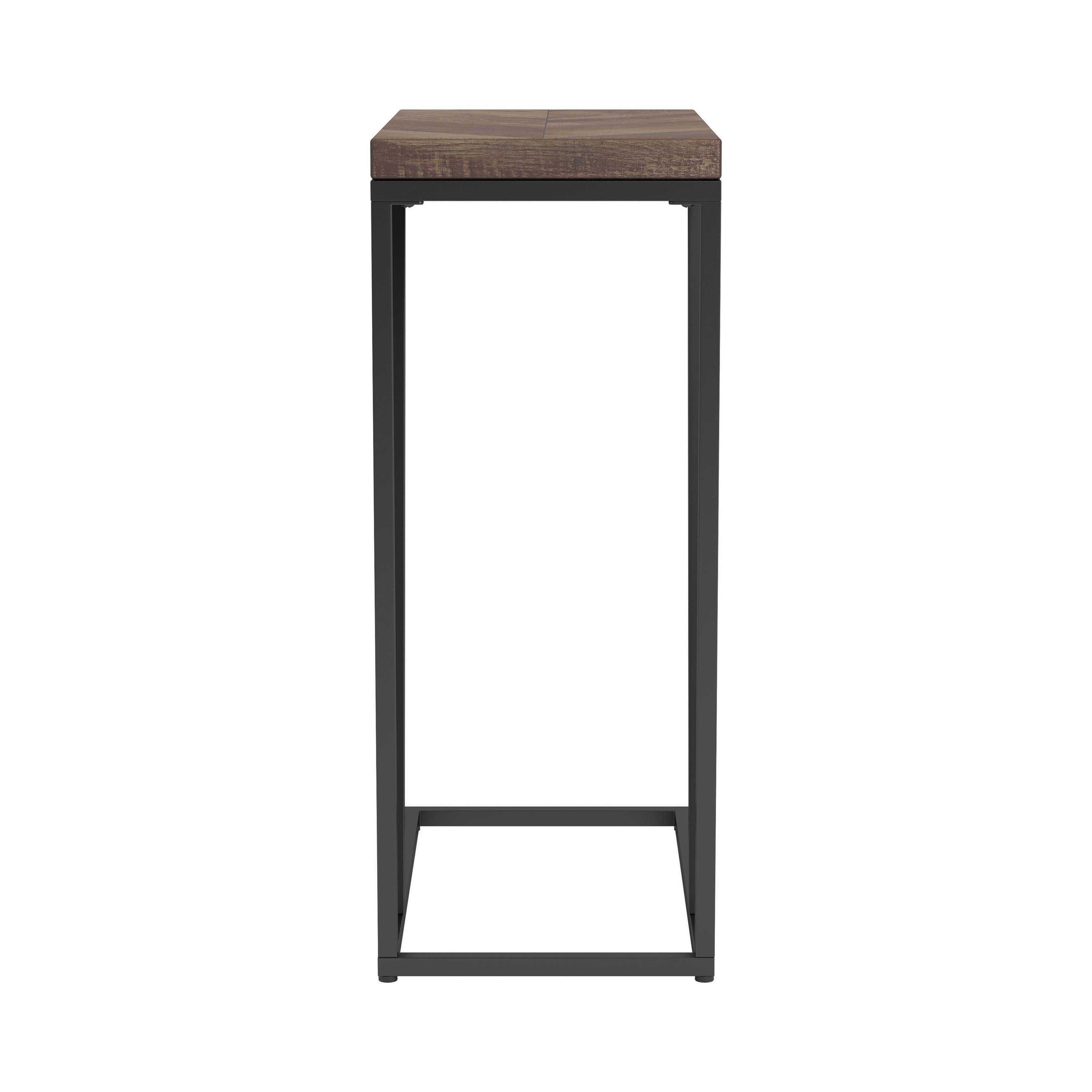  Coaster Furniture Sergio 931147 Engineered Wood C-Shaped Side Table - Rustic Tobacco IMAGE 2