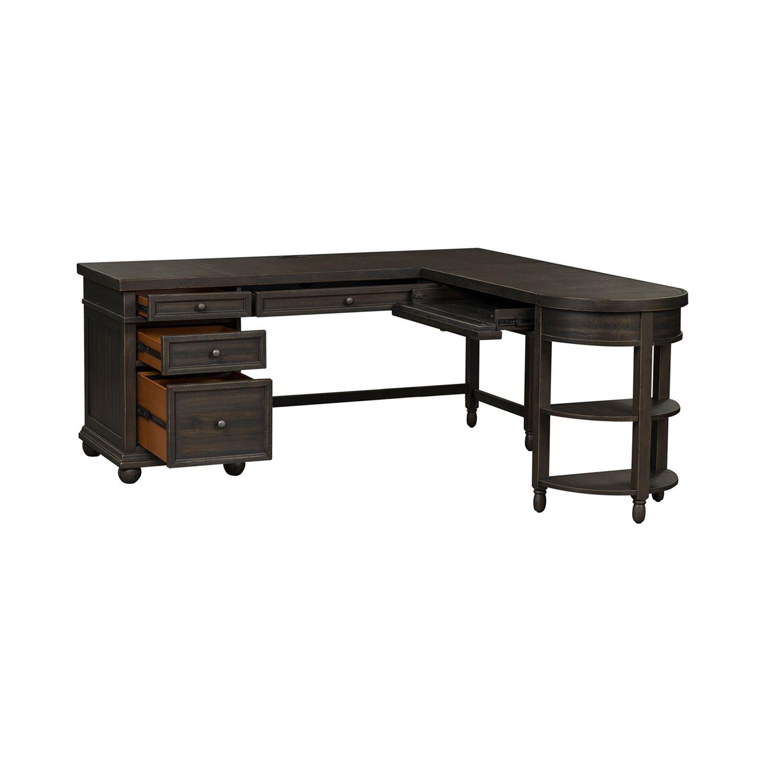  Liberty Furniture Industries Inc. Harvest Home 879-HO-LSD L Shaped Desk Set IMAGE 3