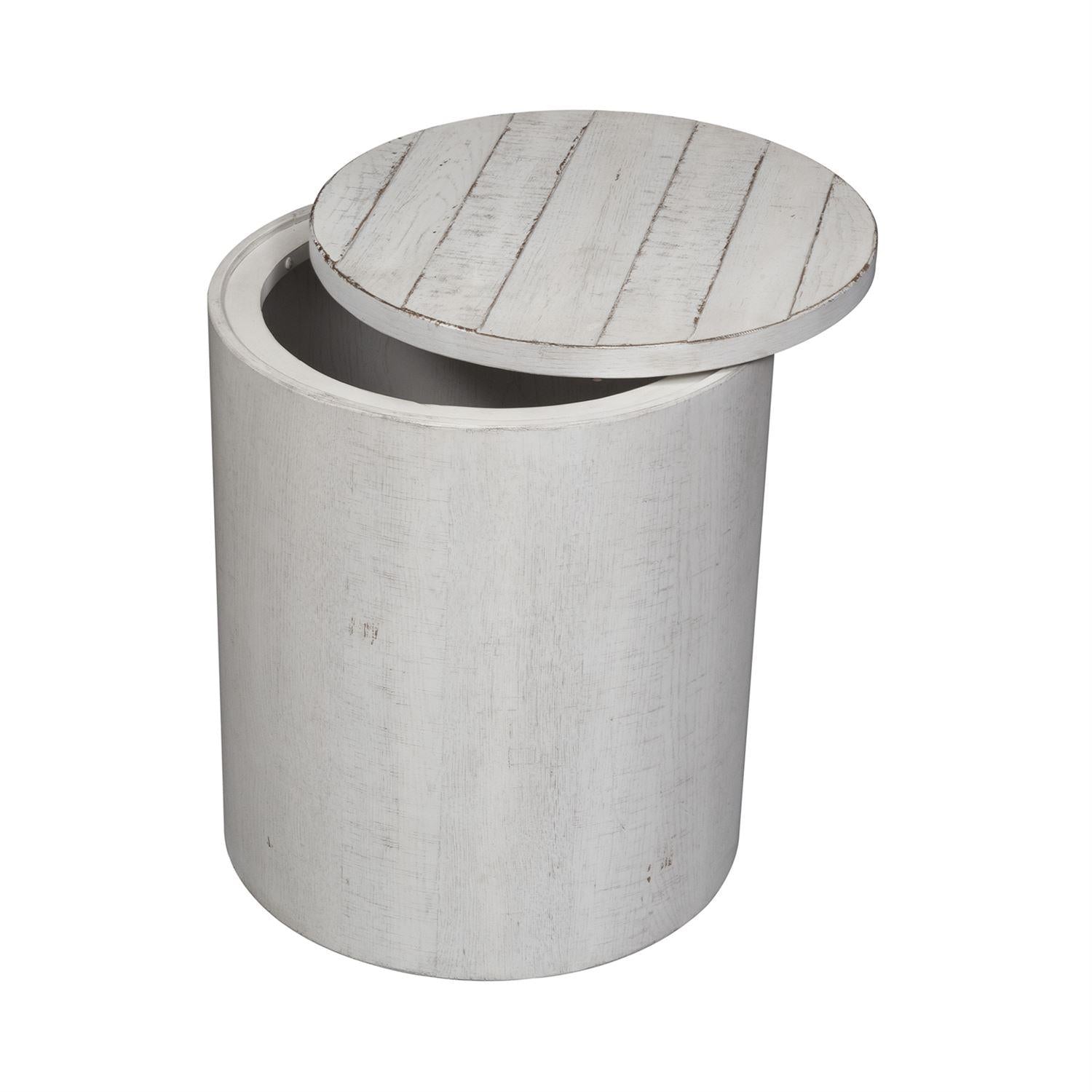 Liberty Furniture Industries Inc. Modern Farmhouse 406W-OT1021 Drum End Table IMAGE 2