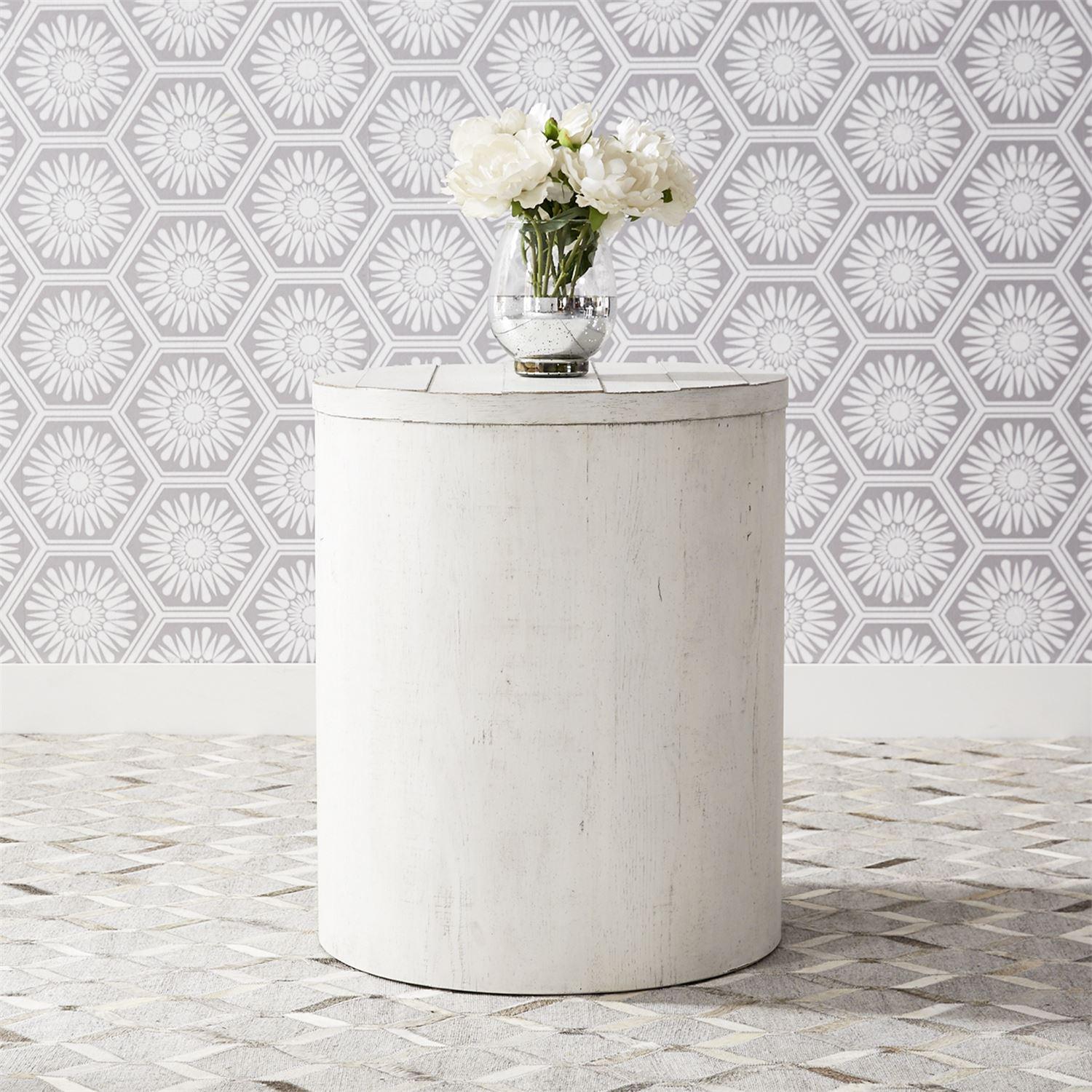  Liberty Furniture Industries Inc. Modern Farmhouse 406W-OT1021 Drum End Table IMAGE 5