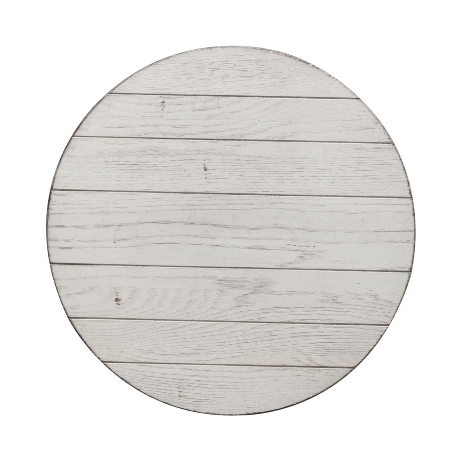  Liberty Furniture Industries Inc. Modern Farmhouse 406W-OT1024 Splay Leg Round End Table IMAGE 3