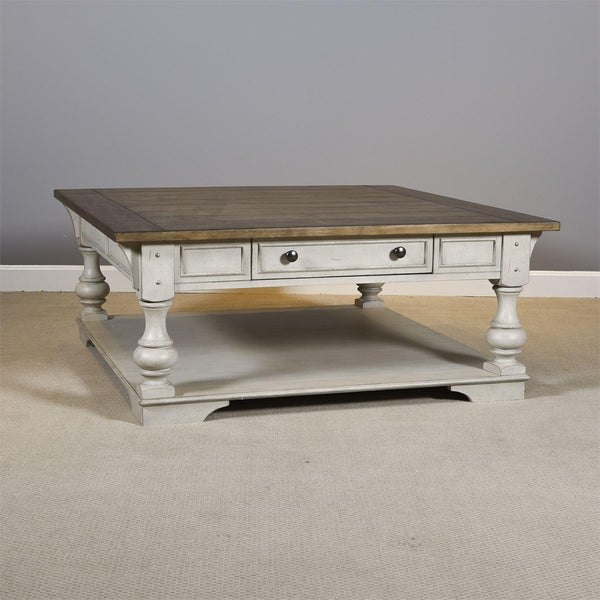 Liberty Furniture Industries Inc. Morgan Creek 498-OT1012 Drawer Square Cocktail Table