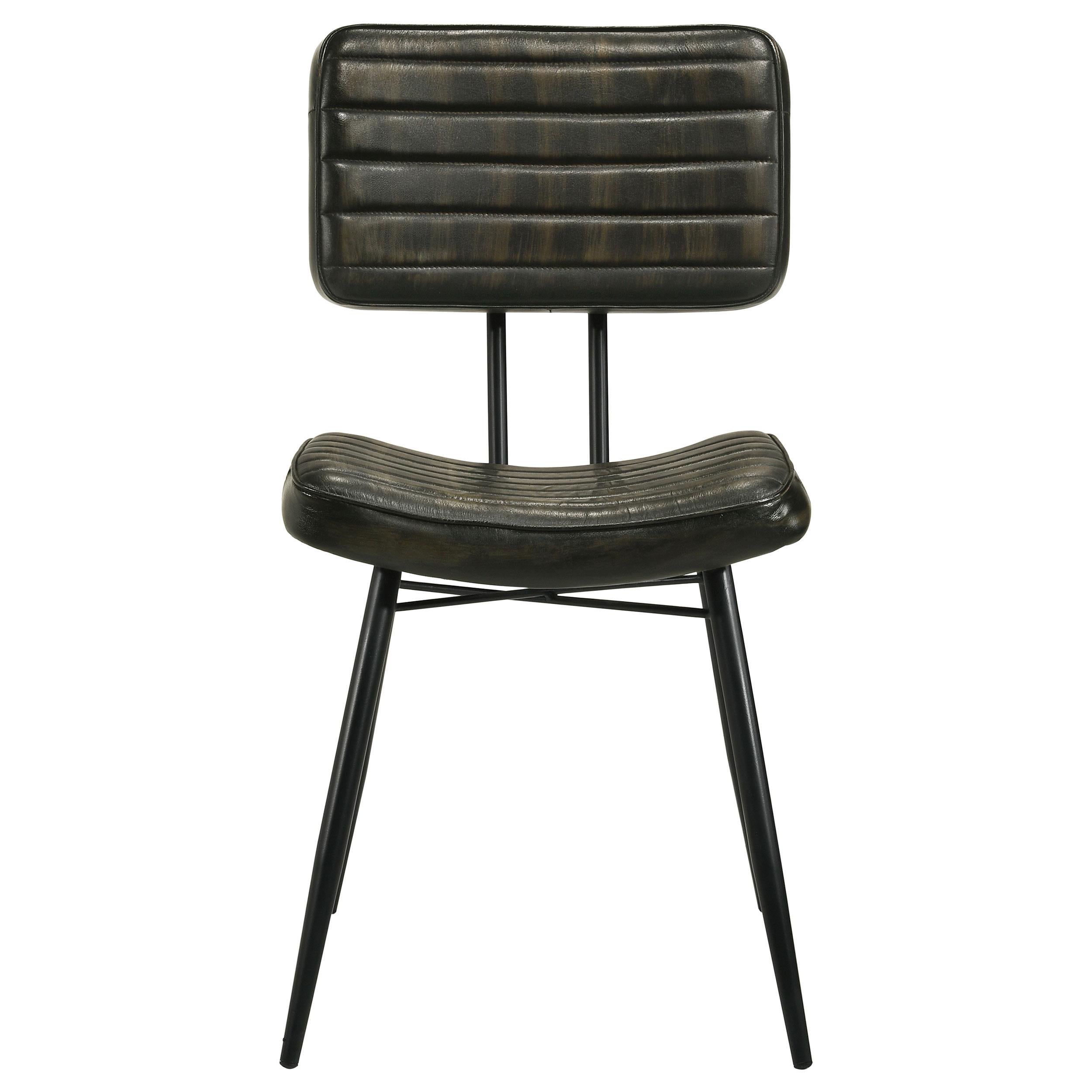  Coaster Furniture Misty 110652 Leather Upholstered Dining Chair - Espresso IMAGE 2
