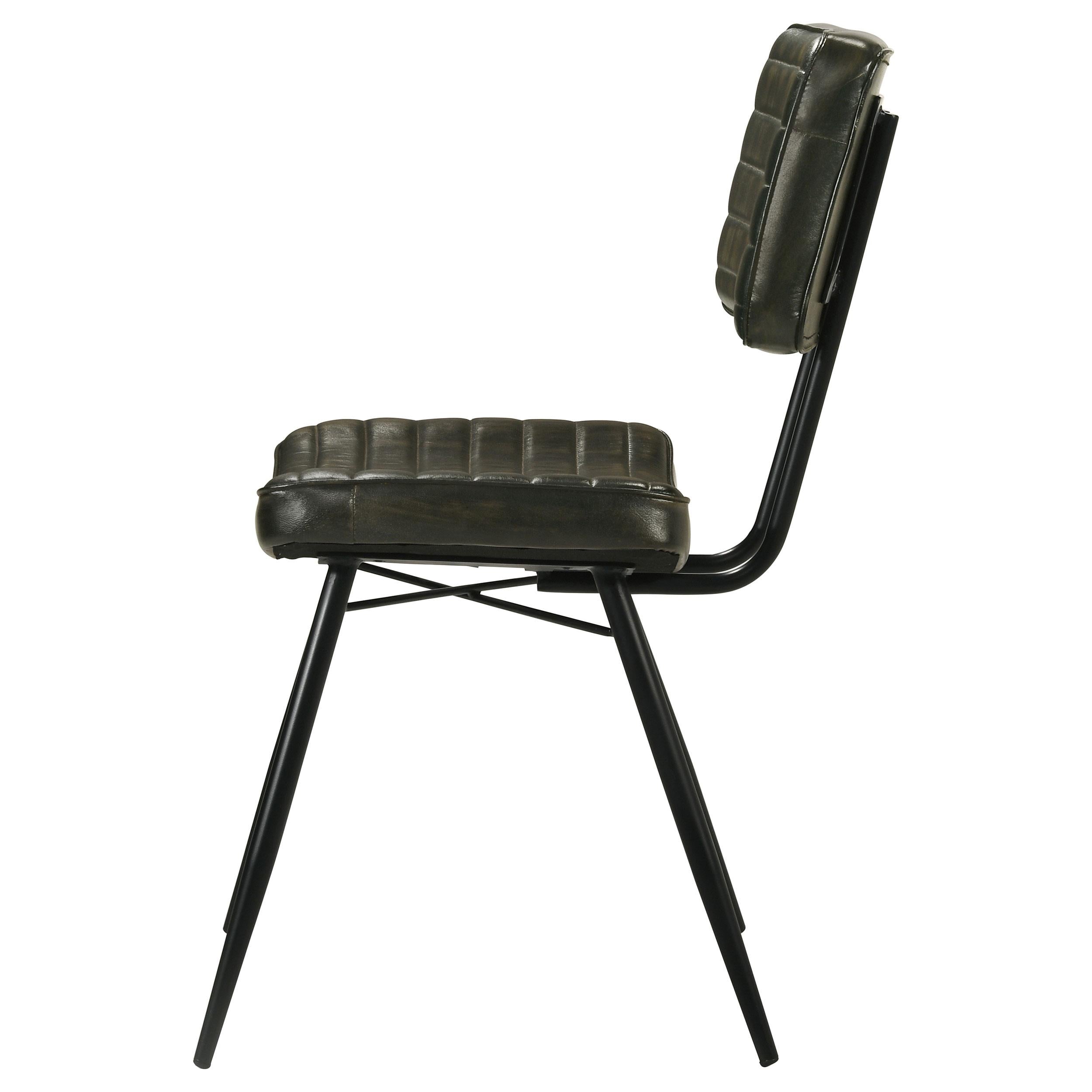  Coaster Furniture Misty 110652 Leather Upholstered Dining Chair - Espresso IMAGE 4