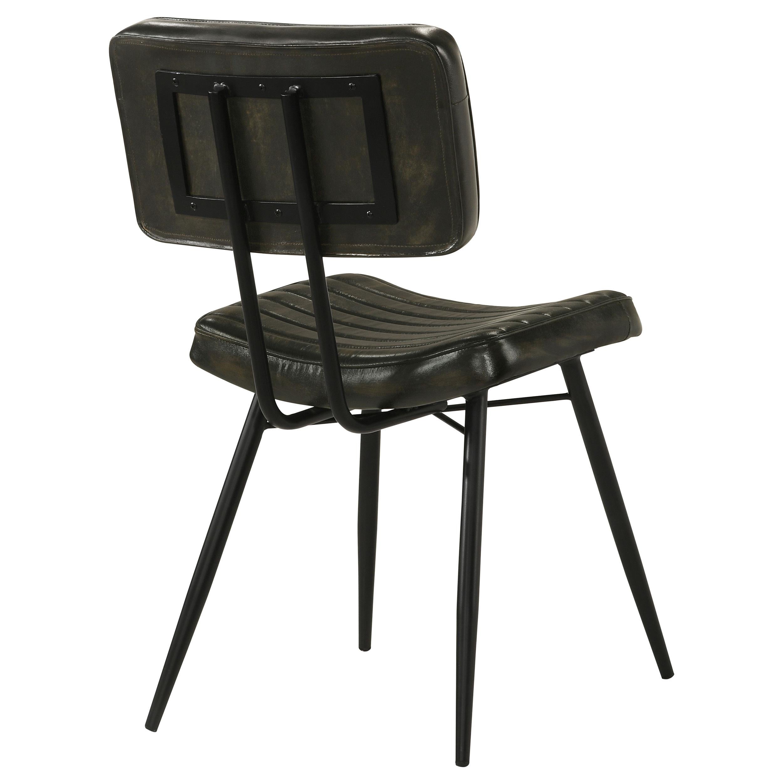  Coaster Furniture Misty 110652 Leather Upholstered Dining Chair - Espresso IMAGE 6