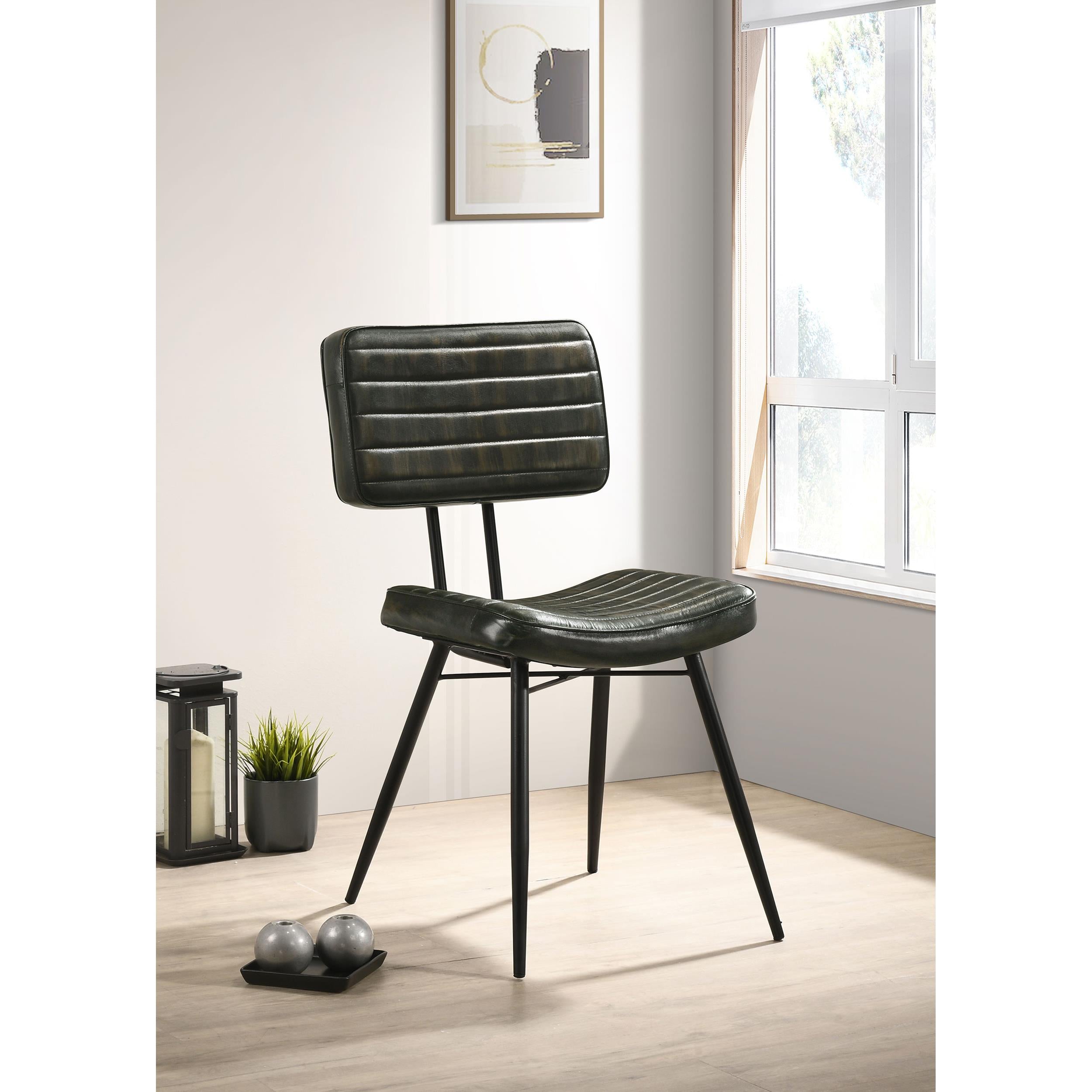  Coaster Furniture Misty 110652 Leather Upholstered Dining Chair - Espresso IMAGE 8