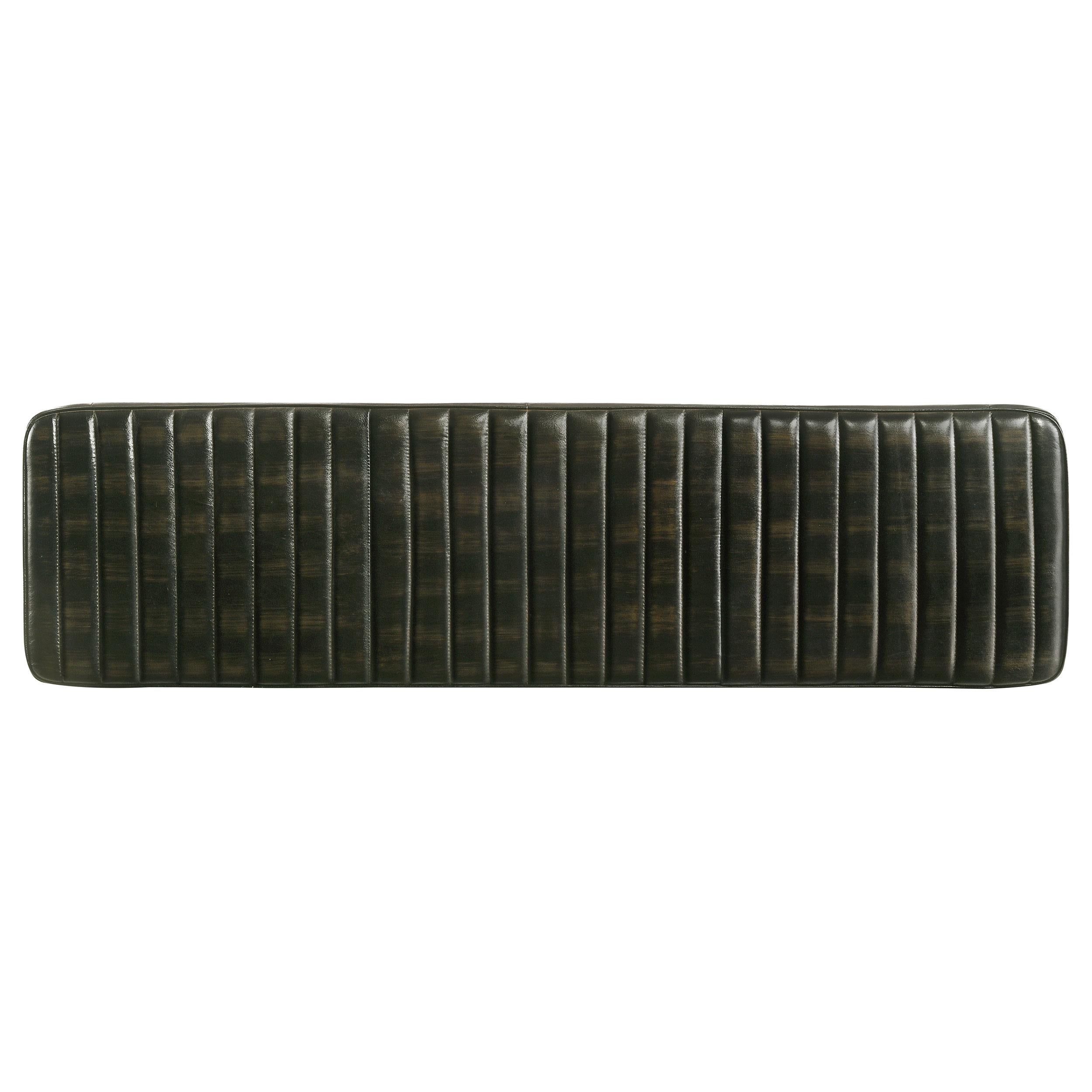 Coaster Furniture Misty 110653 Leather Upholstered Dining Bench - Antique Espresso IMAGE 5
