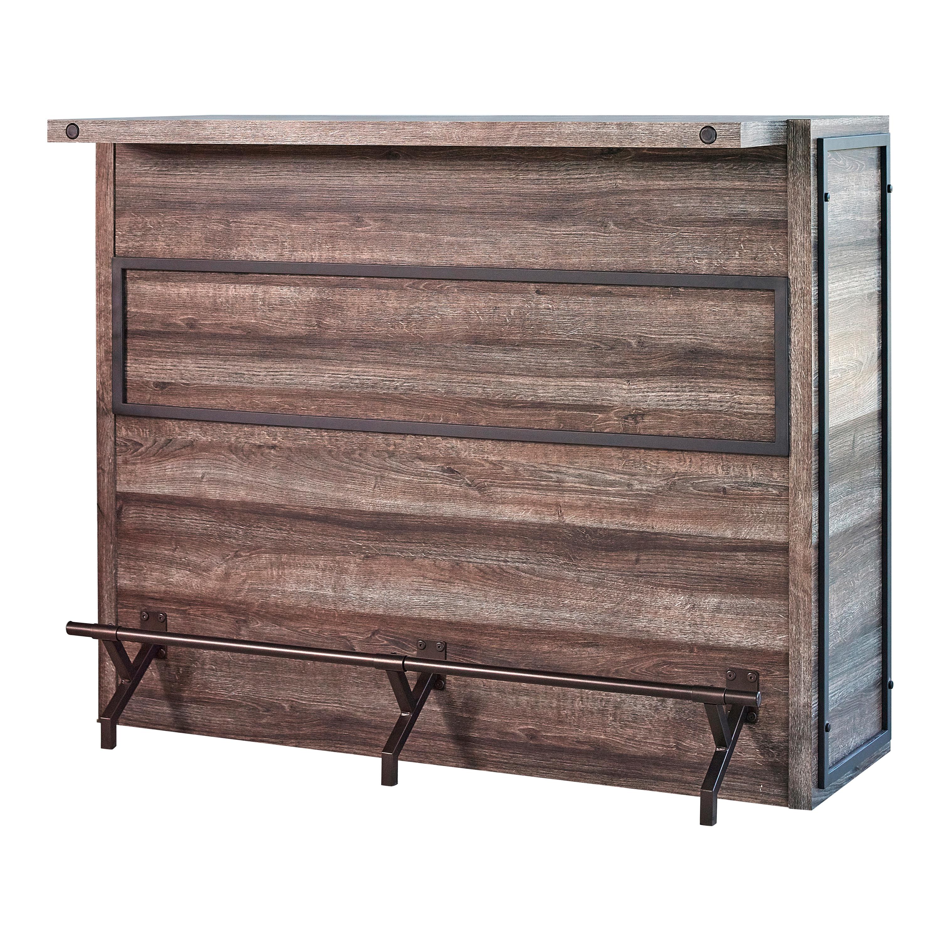  Coaster Furniture Joe 182071 5-shelf Composite Wood Home Bar Wine Cabinet - Aged Oak IMAGE 1