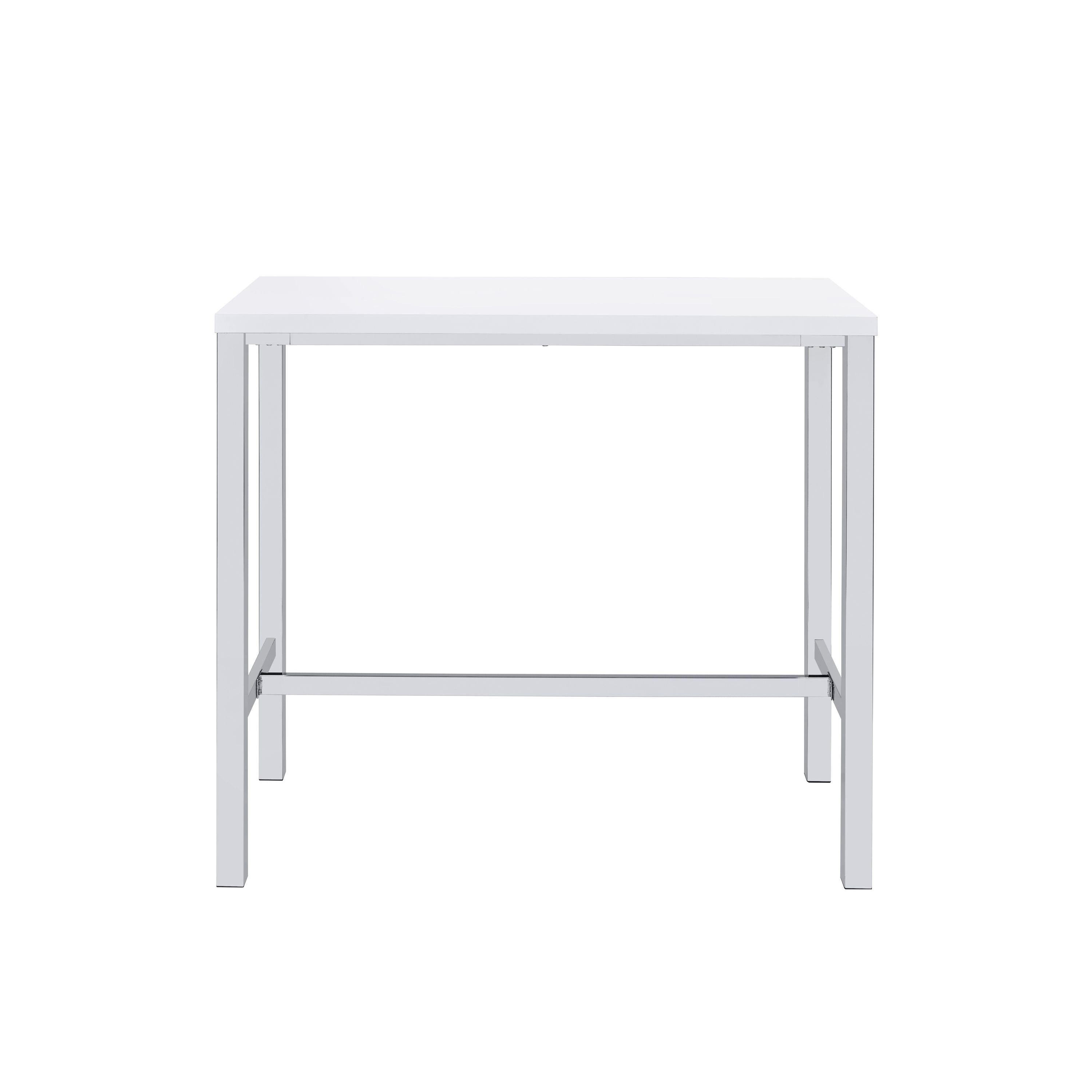  Coaster Furniture Natividad 182525 5-piece Pub Height Bar Table Set - White High Gloss IMAGE 3