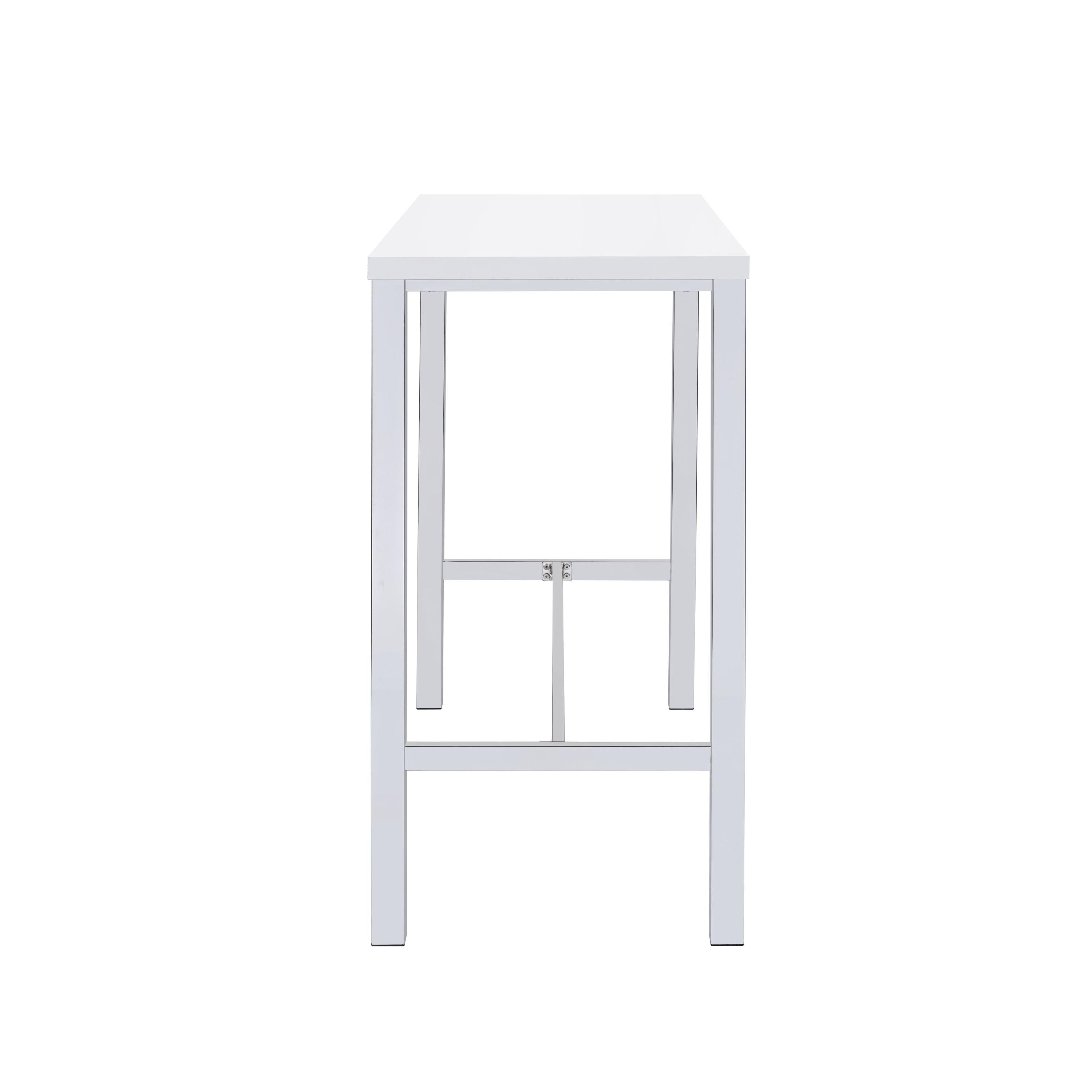  Coaster Furniture Natividad 182525 5-piece Pub Height Bar Table Set - White High Gloss IMAGE 4