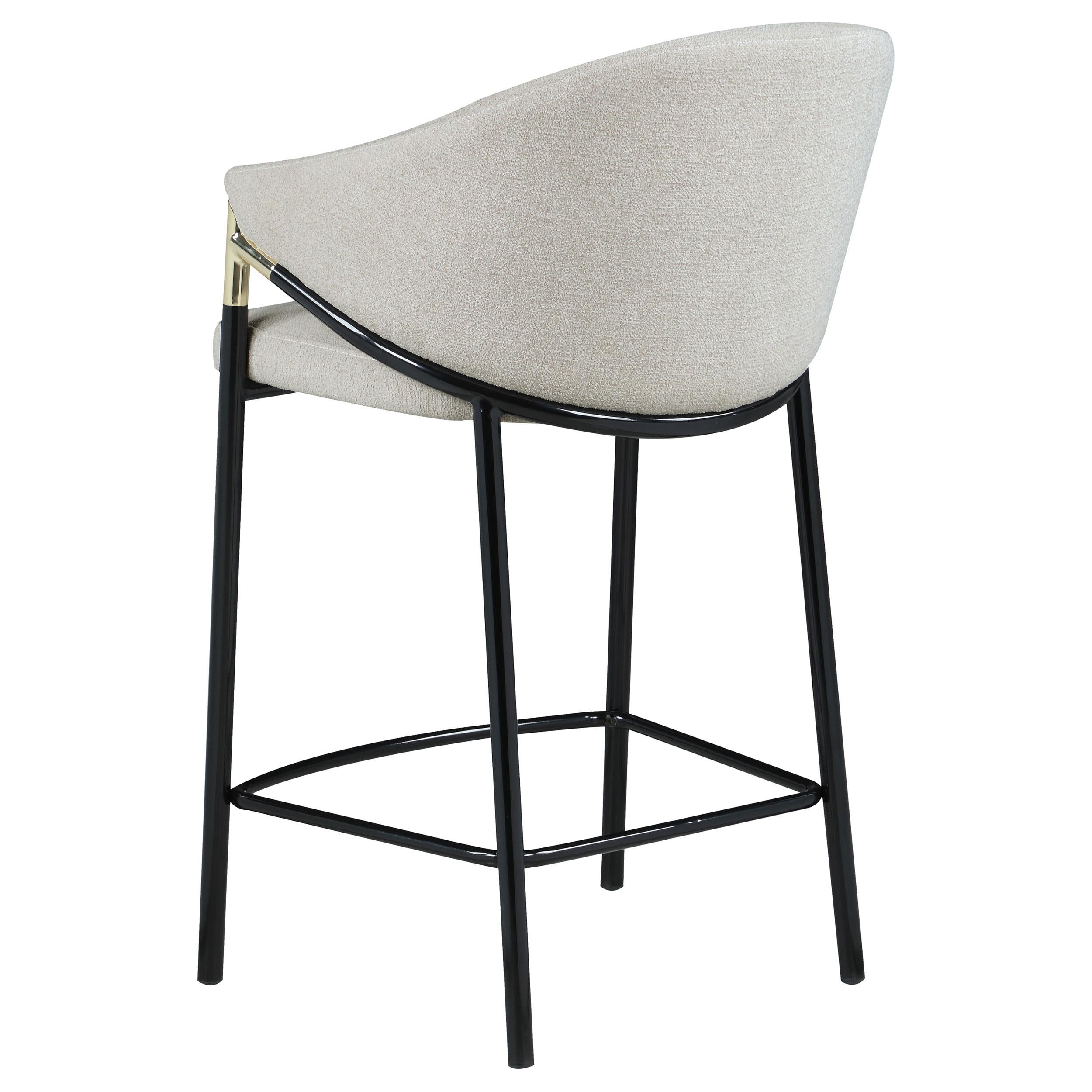  Coaster Furniture Chadwick 183436 Fabric Upholstered Counter Chair - Beige IMAGE 5