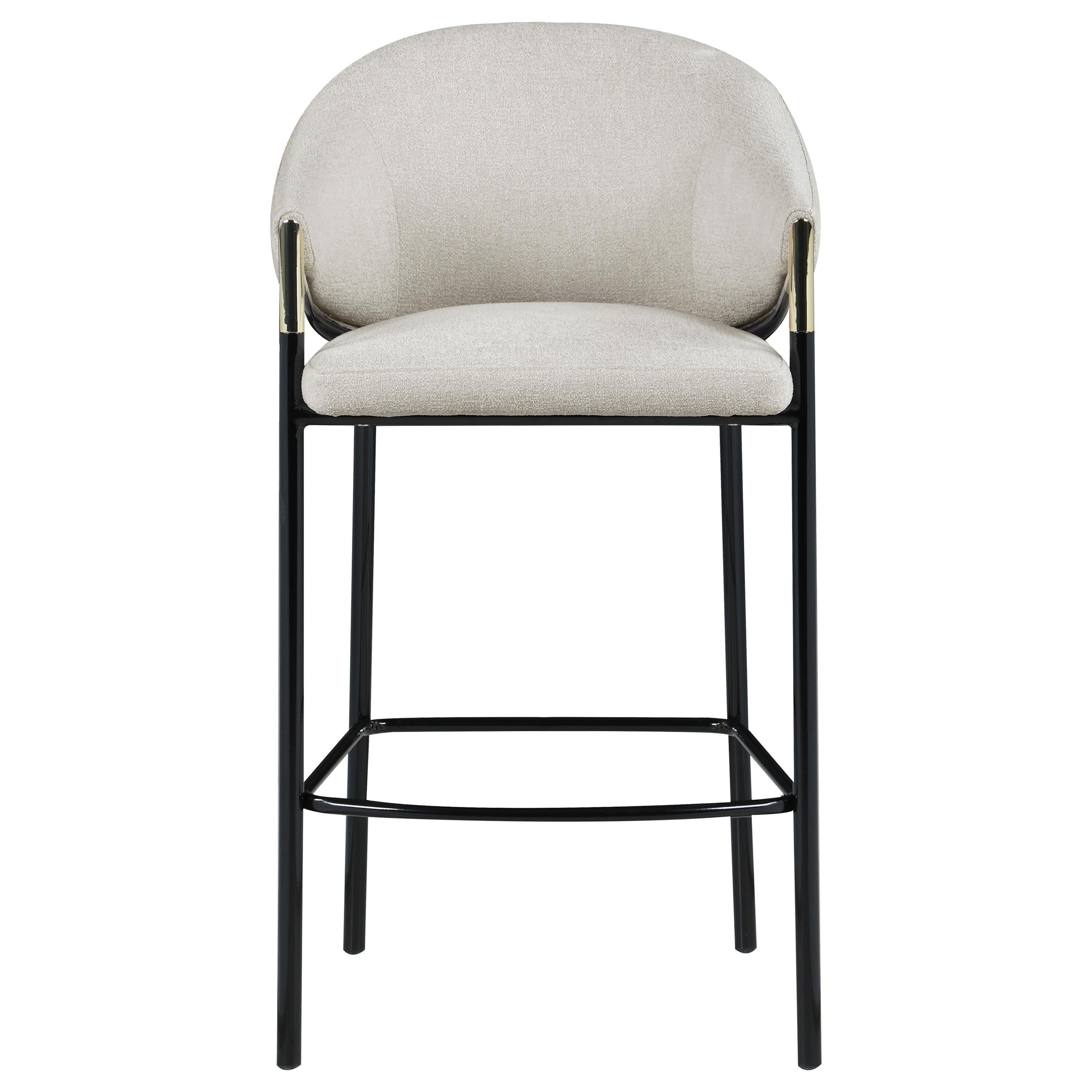  Coaster Furniture Chadwick 183437 Fabric Upholstered Bar Chair - Beige IMAGE 2