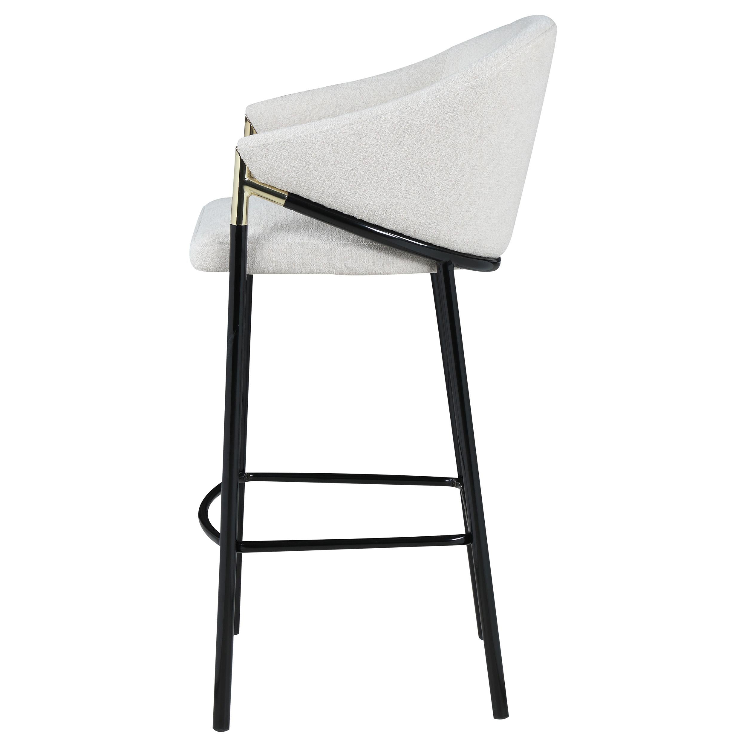  Coaster Furniture Chadwick 183437 Fabric Upholstered Bar Chair - Beige IMAGE 4