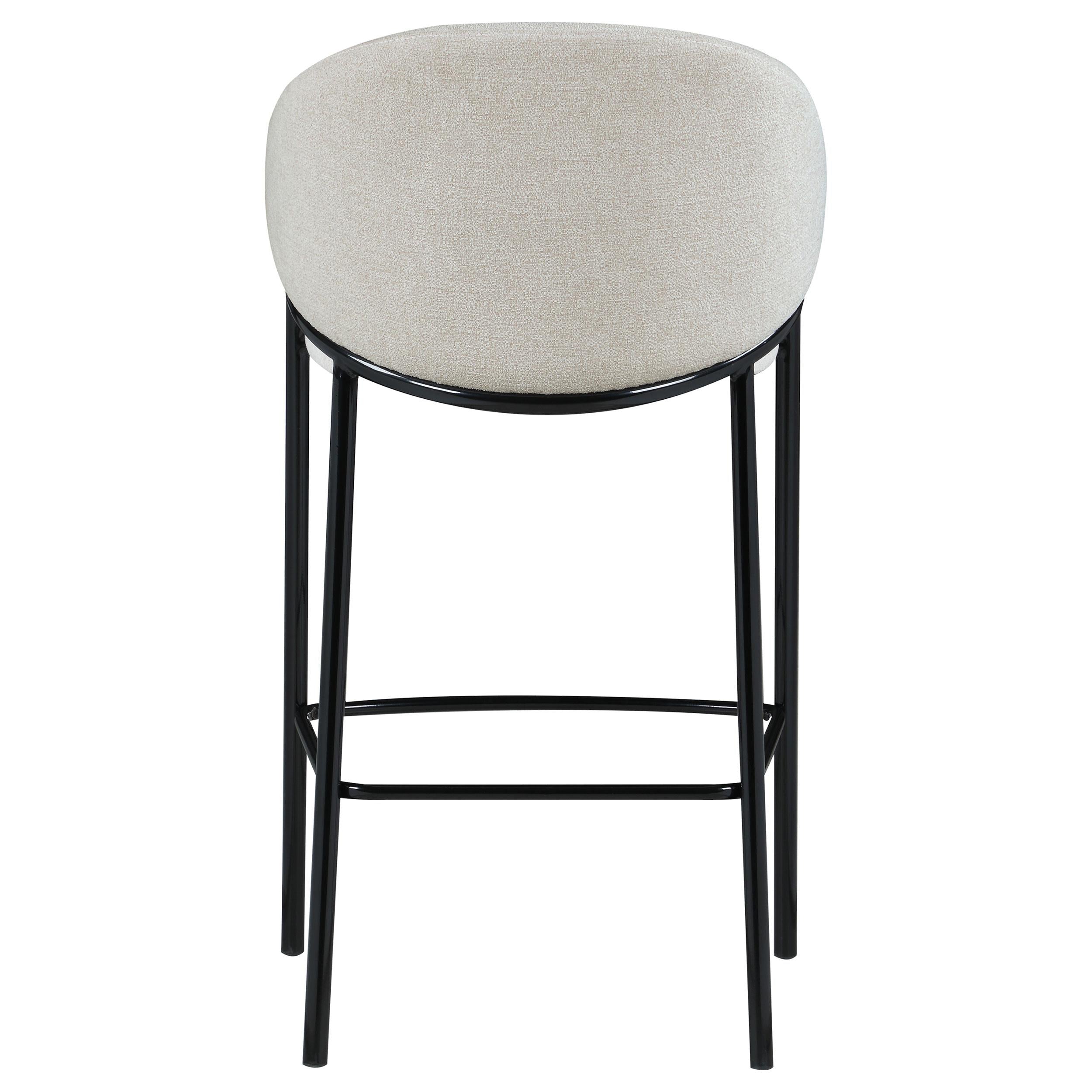  Coaster Furniture Chadwick 183437 Fabric Upholstered Bar Chair - Beige IMAGE 6