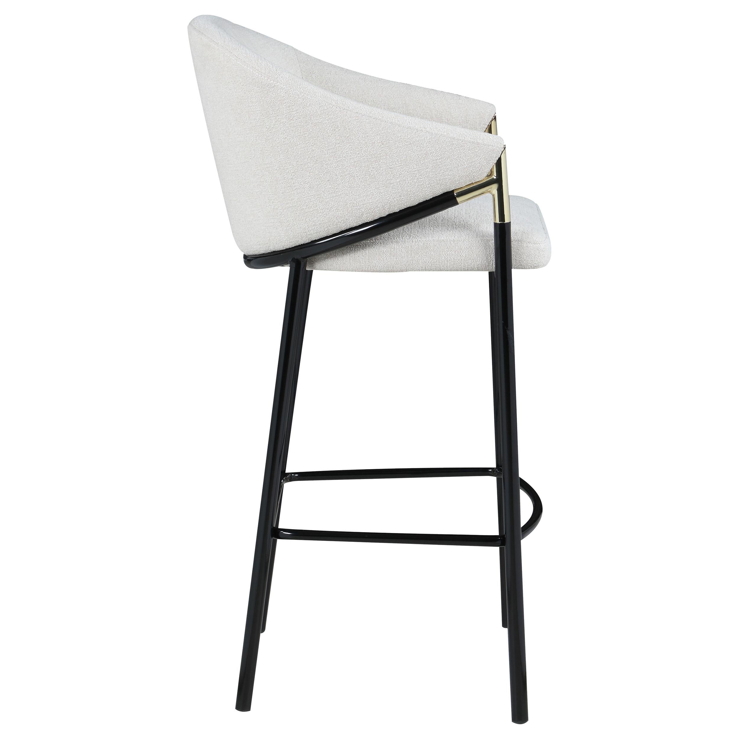  Coaster Furniture Chadwick 183437 Fabric Upholstered Bar Chair - Beige IMAGE 8