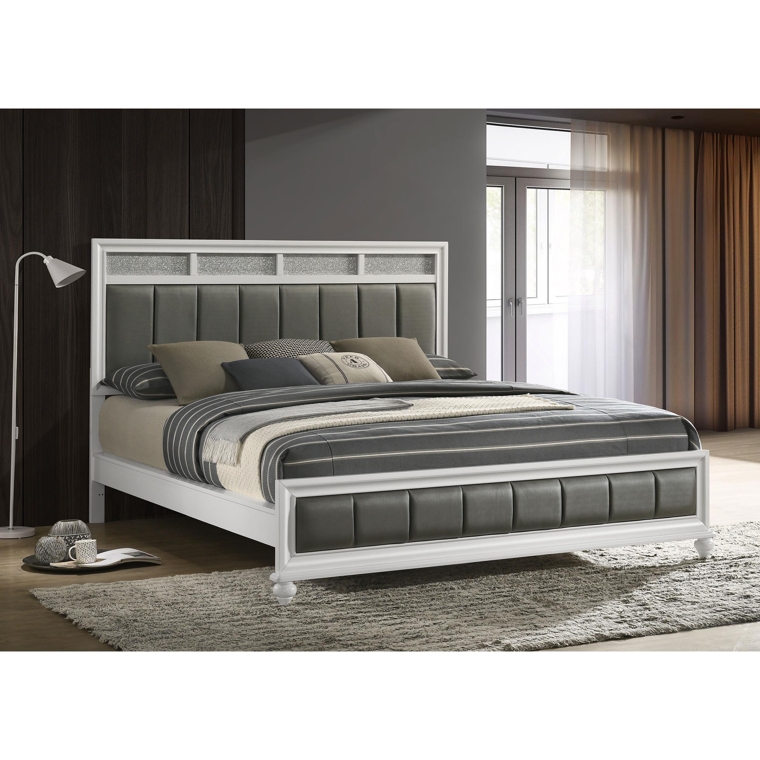  Size_California King --  Barzini 205891KW Wood California King Panel Bed - White IMAGE 6